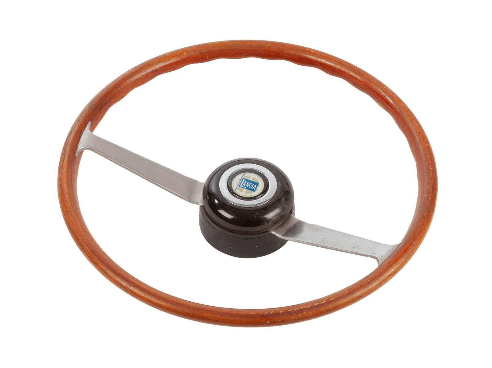 Volant ancien pour Lancia Fulvia de série 1, 1100, 1300, ou 1300 S, circa 1970, cerclage en boi (1 of 3)