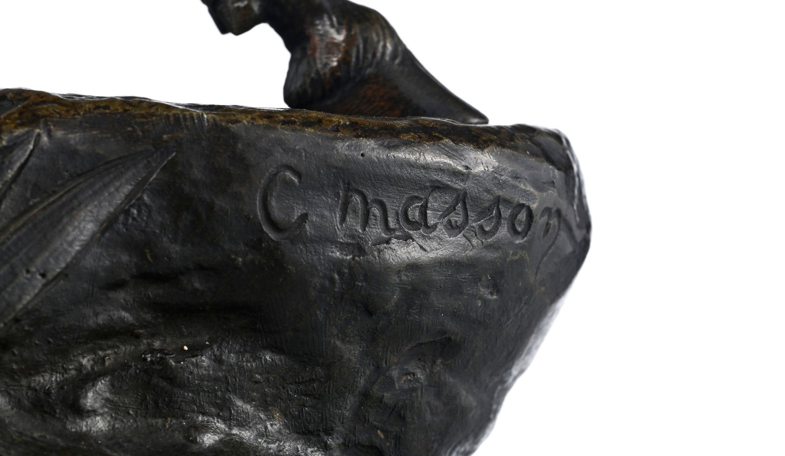 Clovis-Edmond Masson (1838-1913), Cerf bramant, bronze à patine brune mordorée, signé - 5