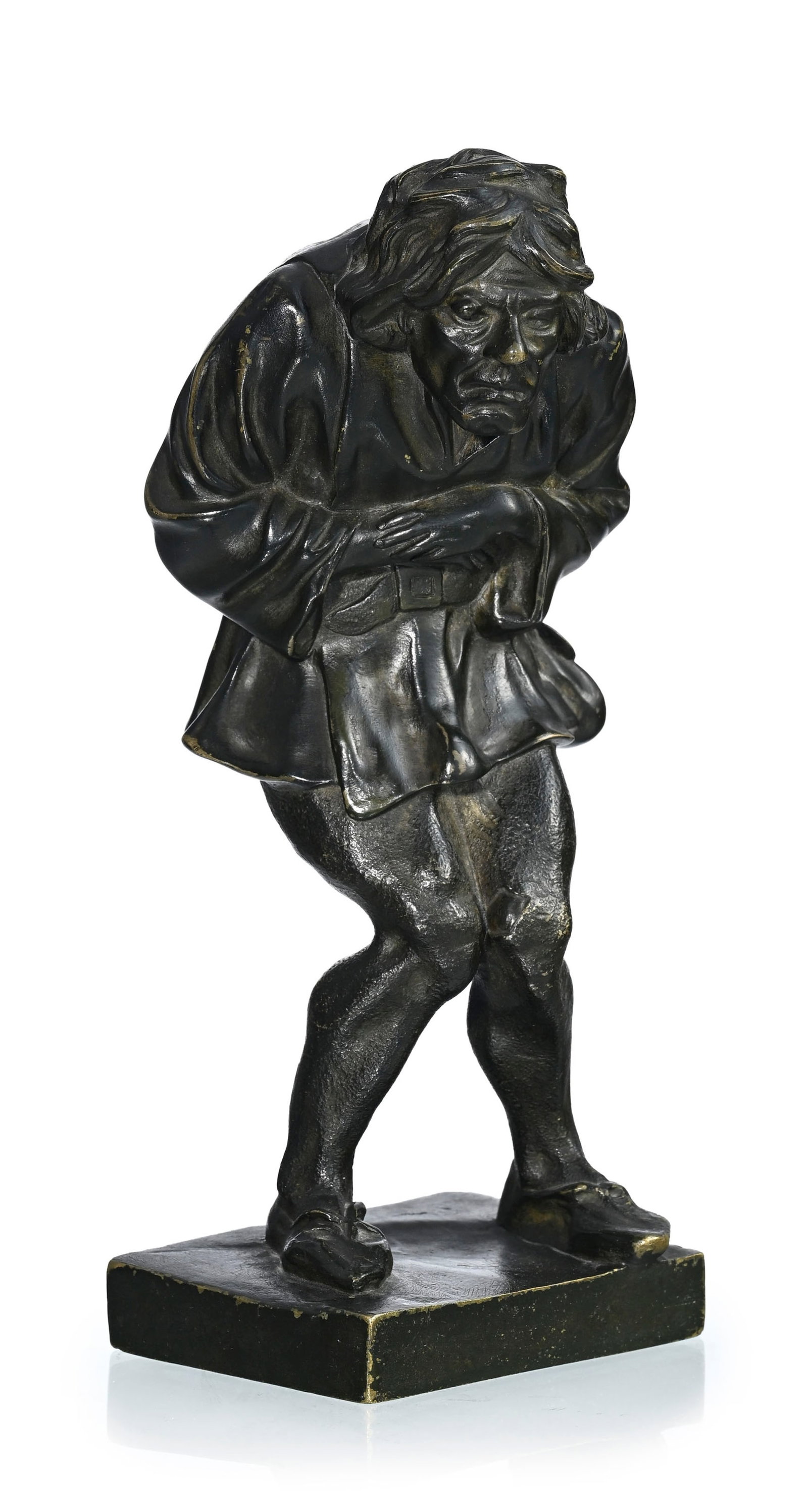 Quasimodo, bronze à patine verte, début XXe s., non signé, h. 33 cm: Quasimodo, bronze à patine verte, début XXe s., non signé, h. 33 cm Condition Perte de patines aux saillants
