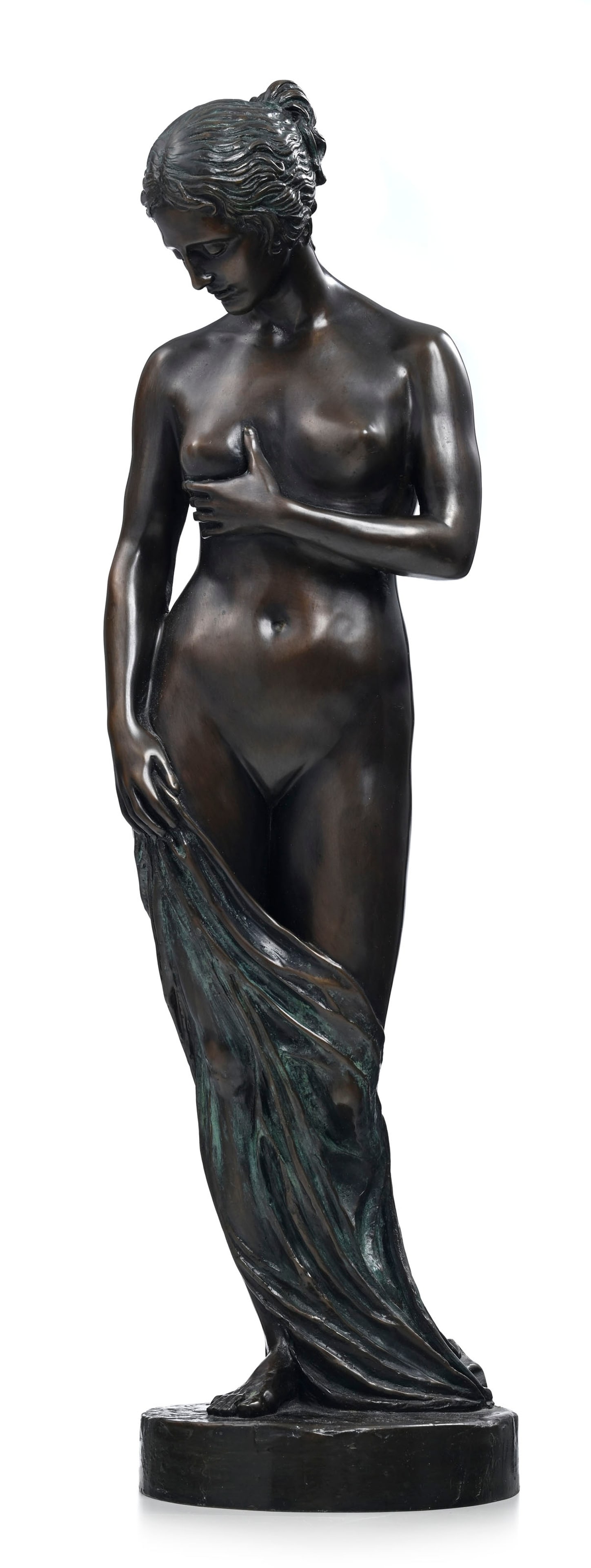 Sandro da Verscio (1941), Vénus, bronze à patine brune, signée et numérotée: Sandro da Verscio (1941), Vénus, bronze à patine brune, signée et numérotée 64/298, et datée 1987, cachets de fondeur, h. 63 cm