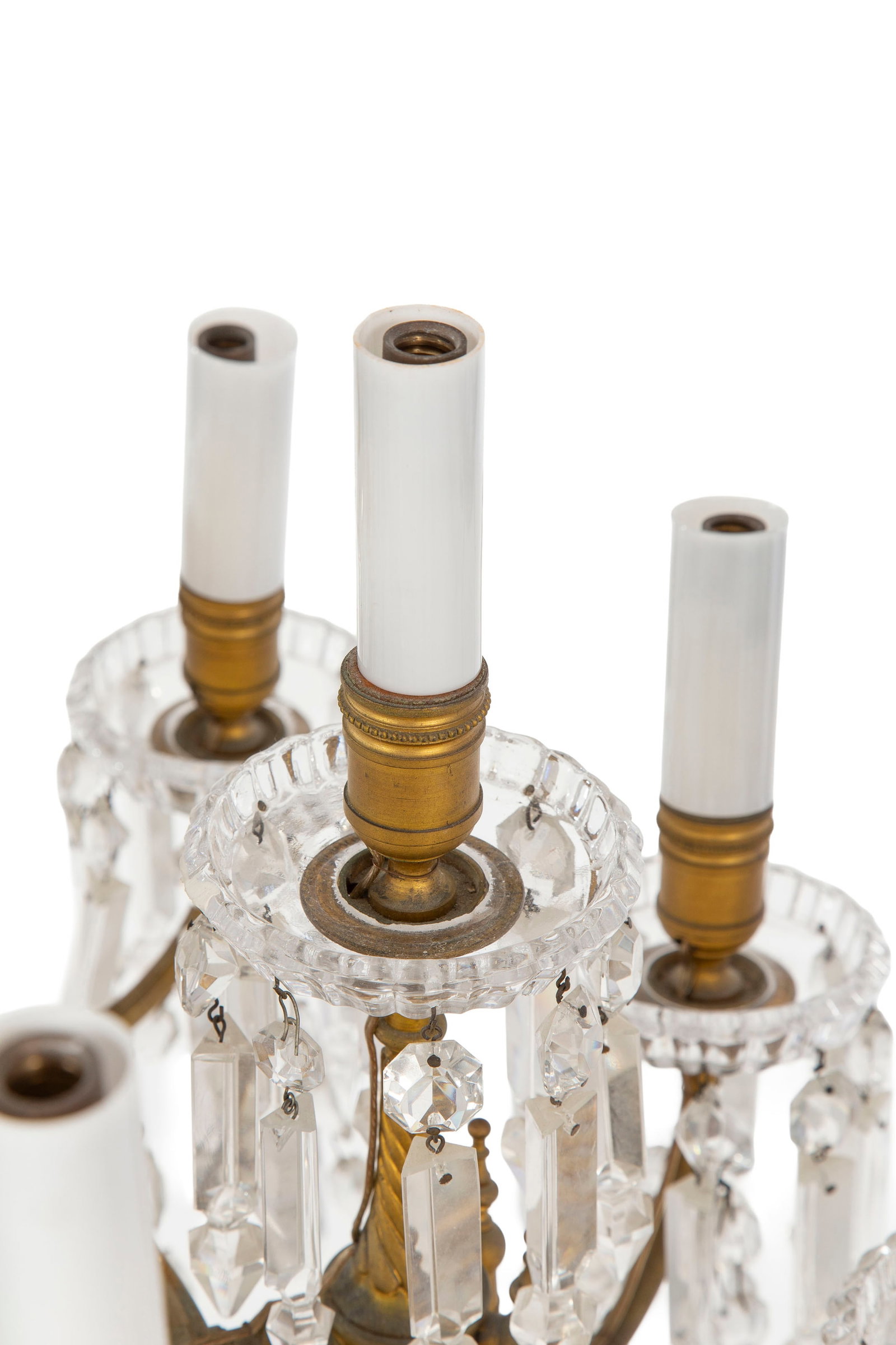 Lustre par la maison Baccarat, début XXe s., en bronze doré et cristal taillé, dix-hu - 3
