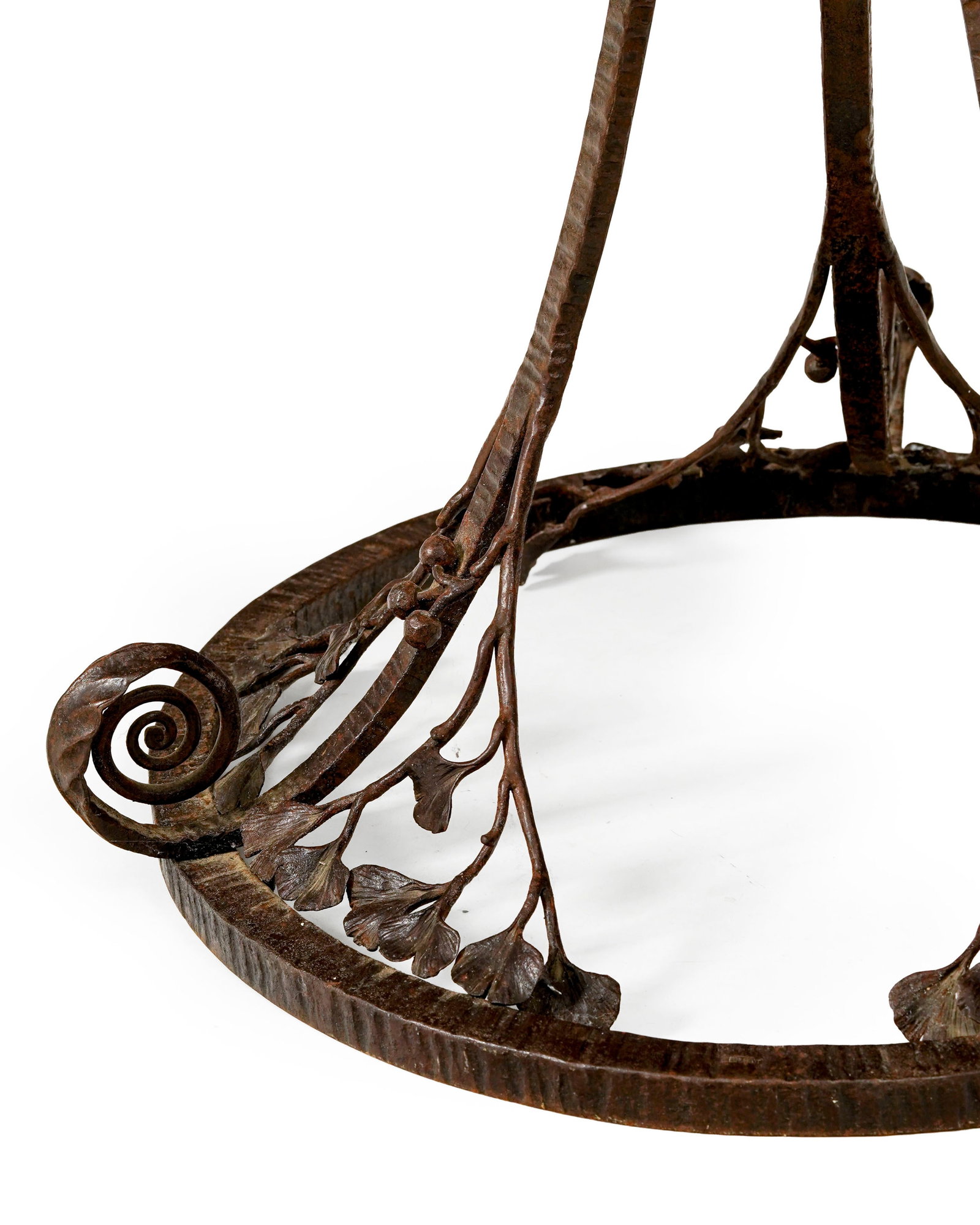Lampadaire d'époque Art Déco par Edgar Brandt (1880-1960), en fer forgé ciselé e - 3