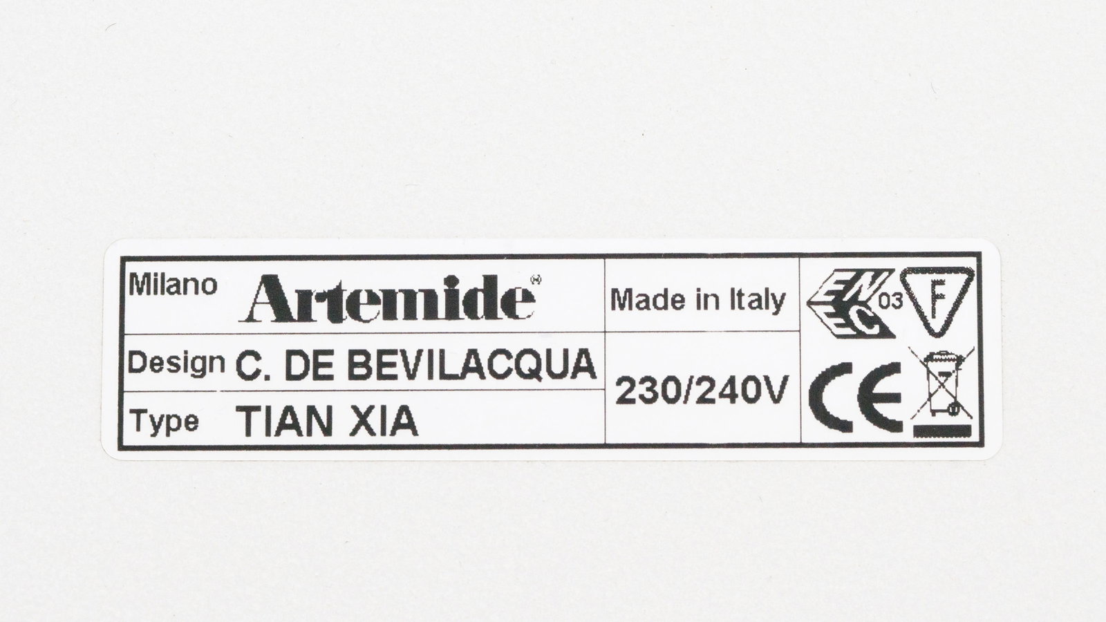 Suspension Tian Xia par Carlotta de Bevilacqua (née en 1957), édition Artemide, structure  - 2
