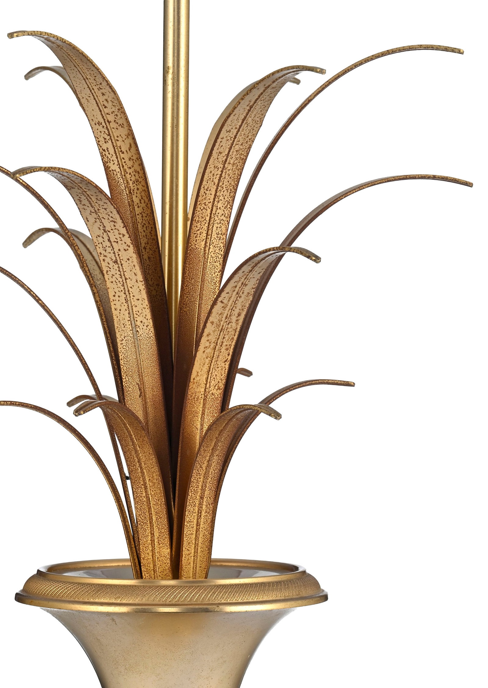 Lampe dans le goût de la maison Charles, XXe s., en laiton et métal doré, à d - 2