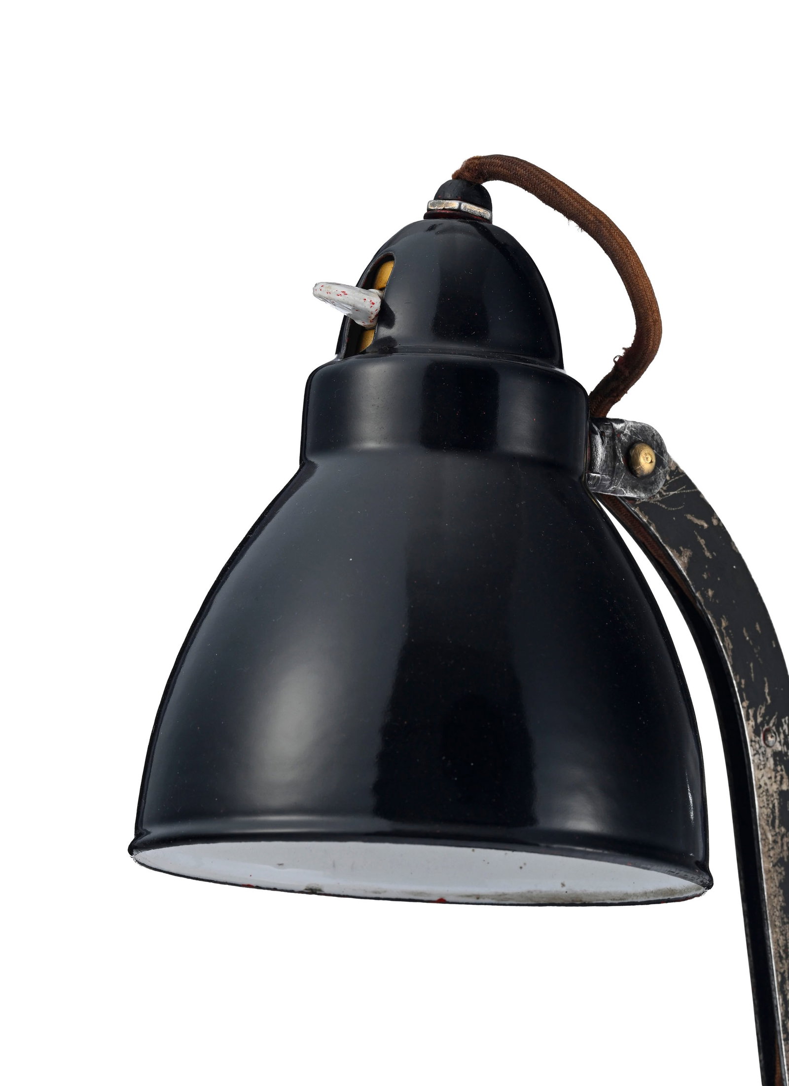 Lampe de bureau par la maison Viktoria, Allemagne, circa 1930, en fonte, diffuseur en aluminium laqu - 3