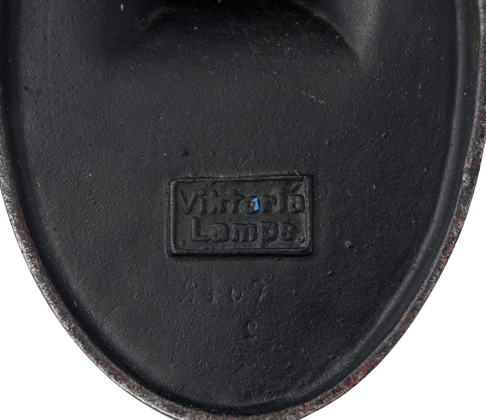 Lampe de bureau par la maison Viktoria, Allemagne, circa 1930, en fonte, diffuseur en aluminium laqu - 4