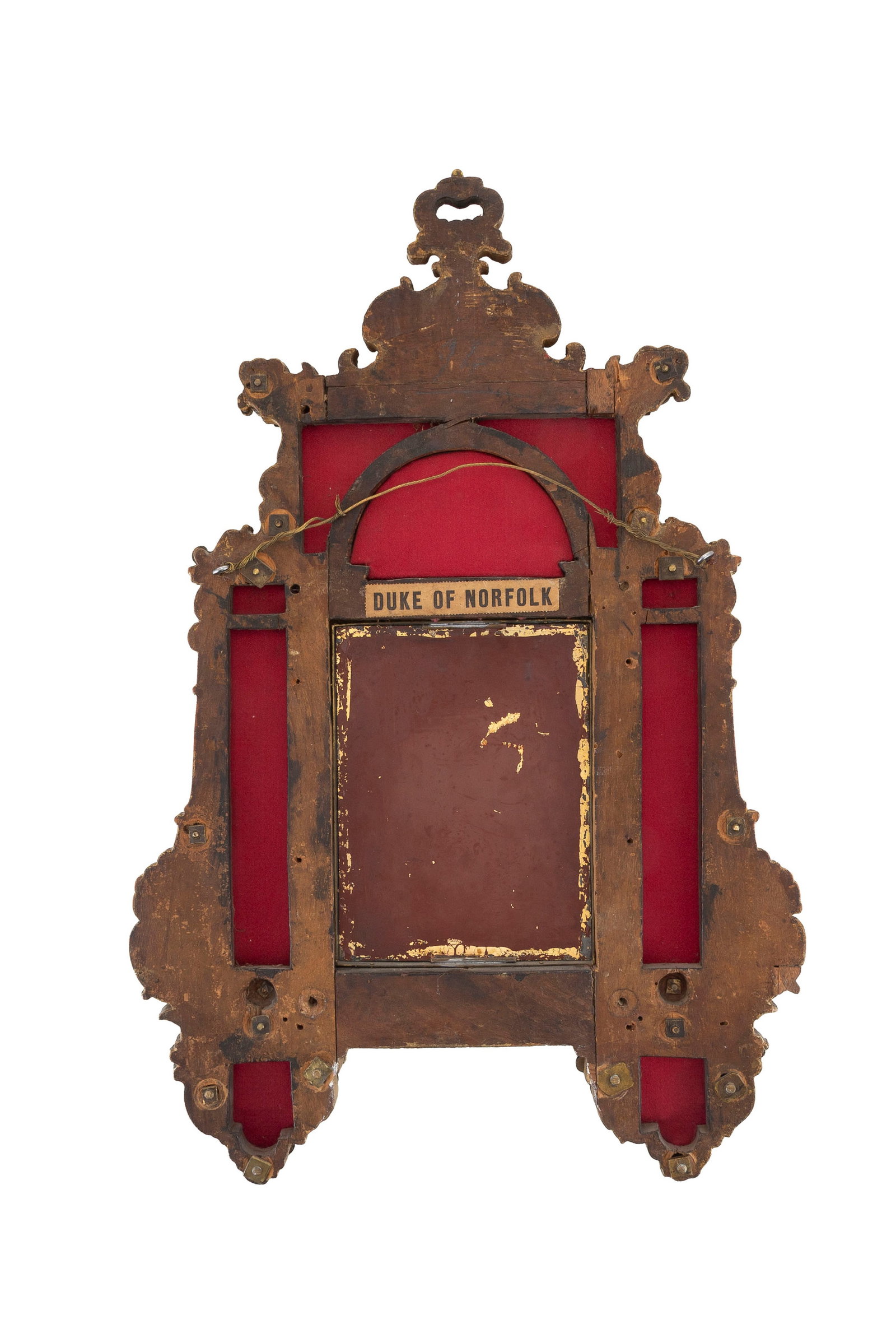 Miroir Baroque, Italie, XVIIIe s., en bronze doré et plaques de lapis lazuli, à décor - 5