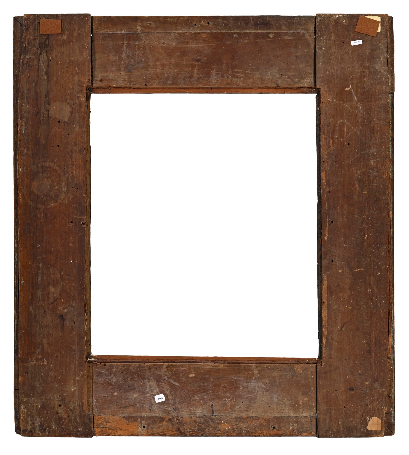 Cadre, XVIIIe s., en bois sculpté à décor de rinceaux de pampres de vigne et fleurs,  - 3