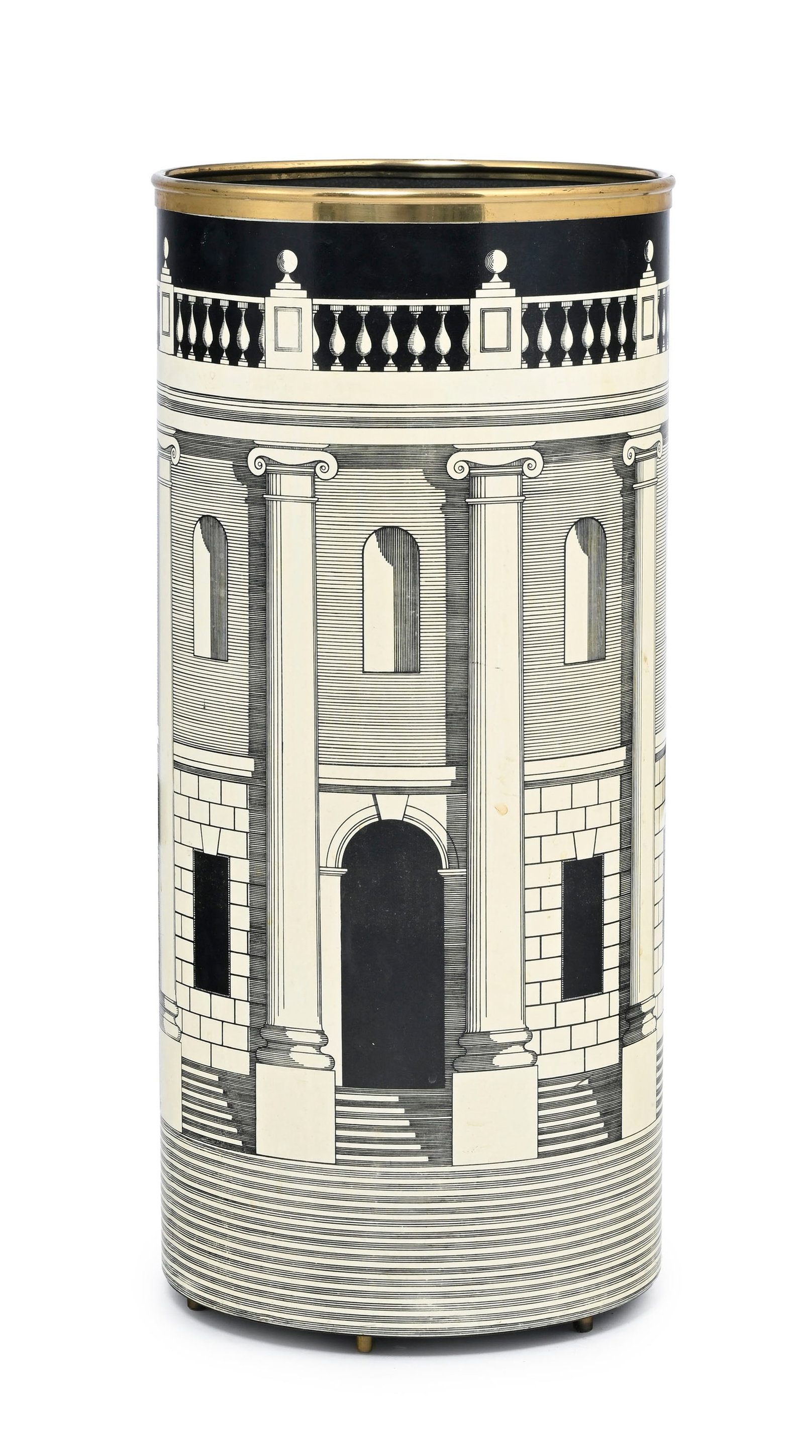 Porte-parapluie Casa con Colonne par Piero Fornasetti (1913-1988), Milan, XXe s., en laiton et m (1 of 3)