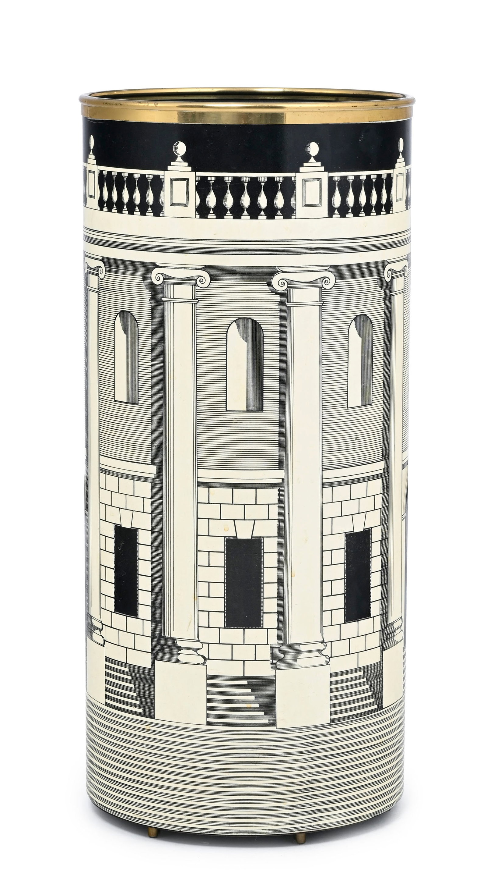 Porte-parapluie Casa con Colonne par Piero Fornasetti (1913-1988), Milan, XXe s., en laiton et m - 2