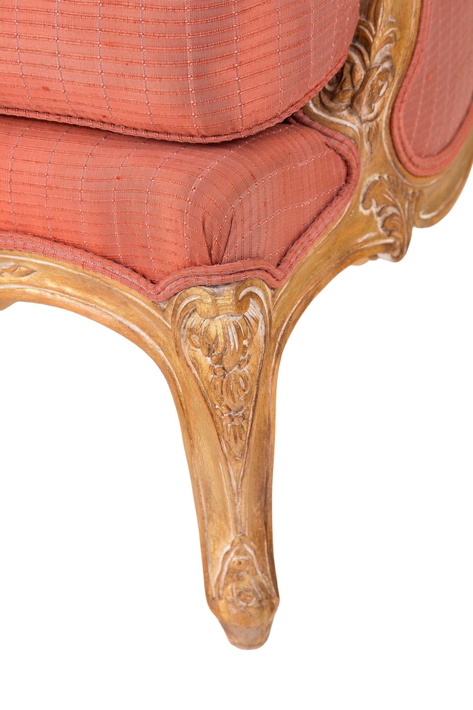Marquise de style Louis XV, XXe s., en bois sculpté et doré à décor de fleurs et - 2