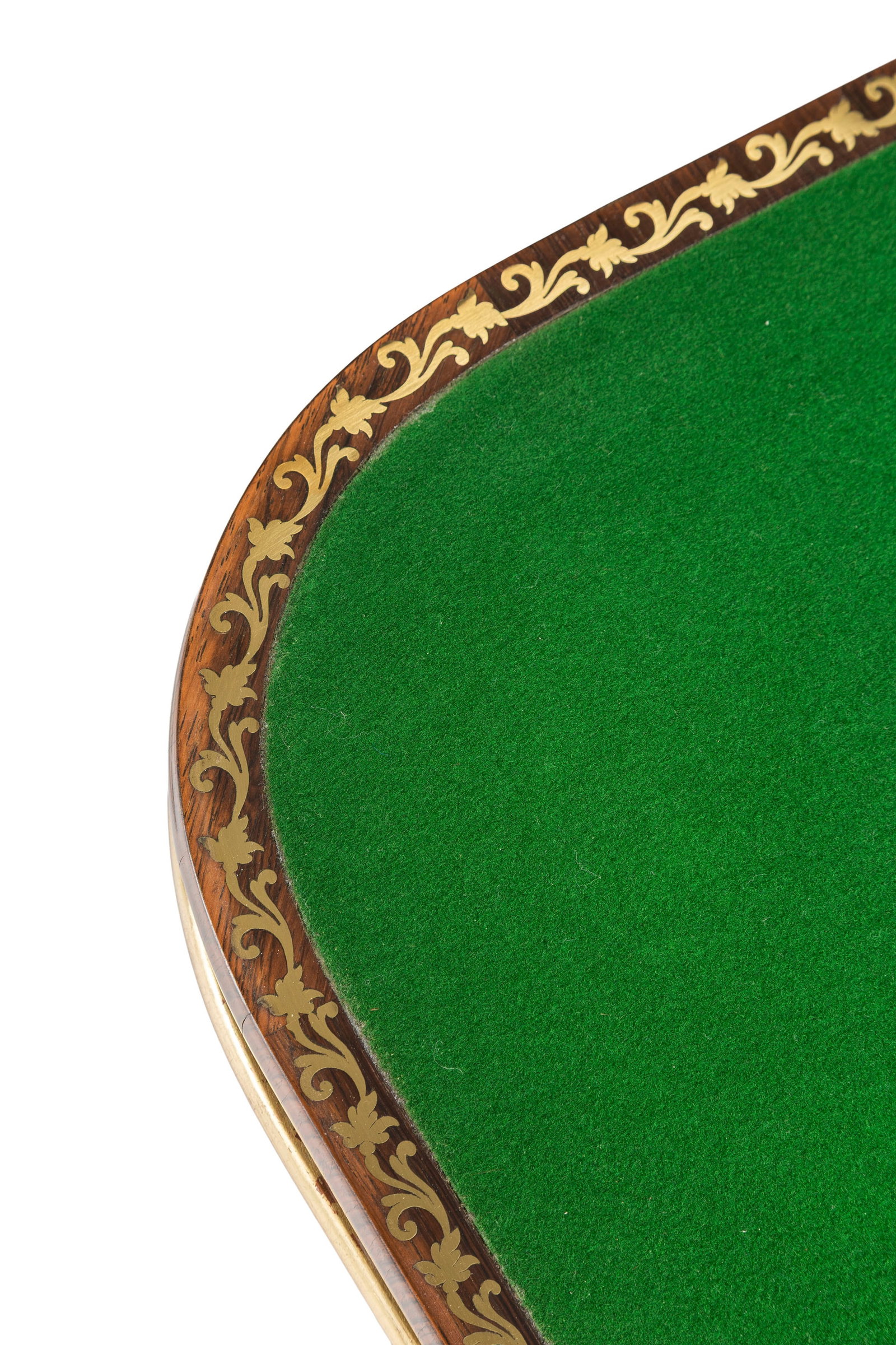 Paire de tables à jeu de style Regency, fin du XIXe s., en placage de palissandre, bois dor - 2