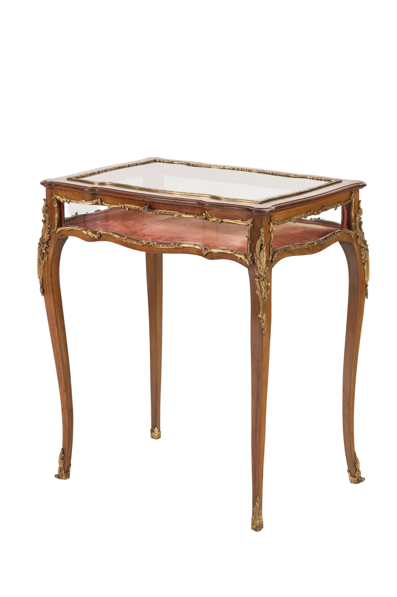 Table d'appoint formant vitrine, début du XXe s., en acajou, pieds galbés, 80x70x49 cm \+: Table d'appoint formant vitrine, début du XXe s., en acajou, pieds galbés, 80x70x49 cm + Des restrictions d’exportation ou d’expédition peuvent s’appliquer à ce