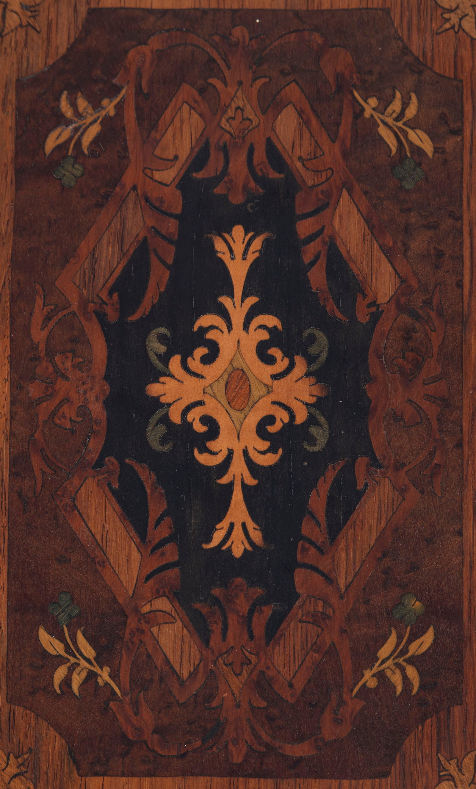 Table d'appoint d'époque Napoléon III, en placage de bois de rose et palissandre, ouvrant  - 3