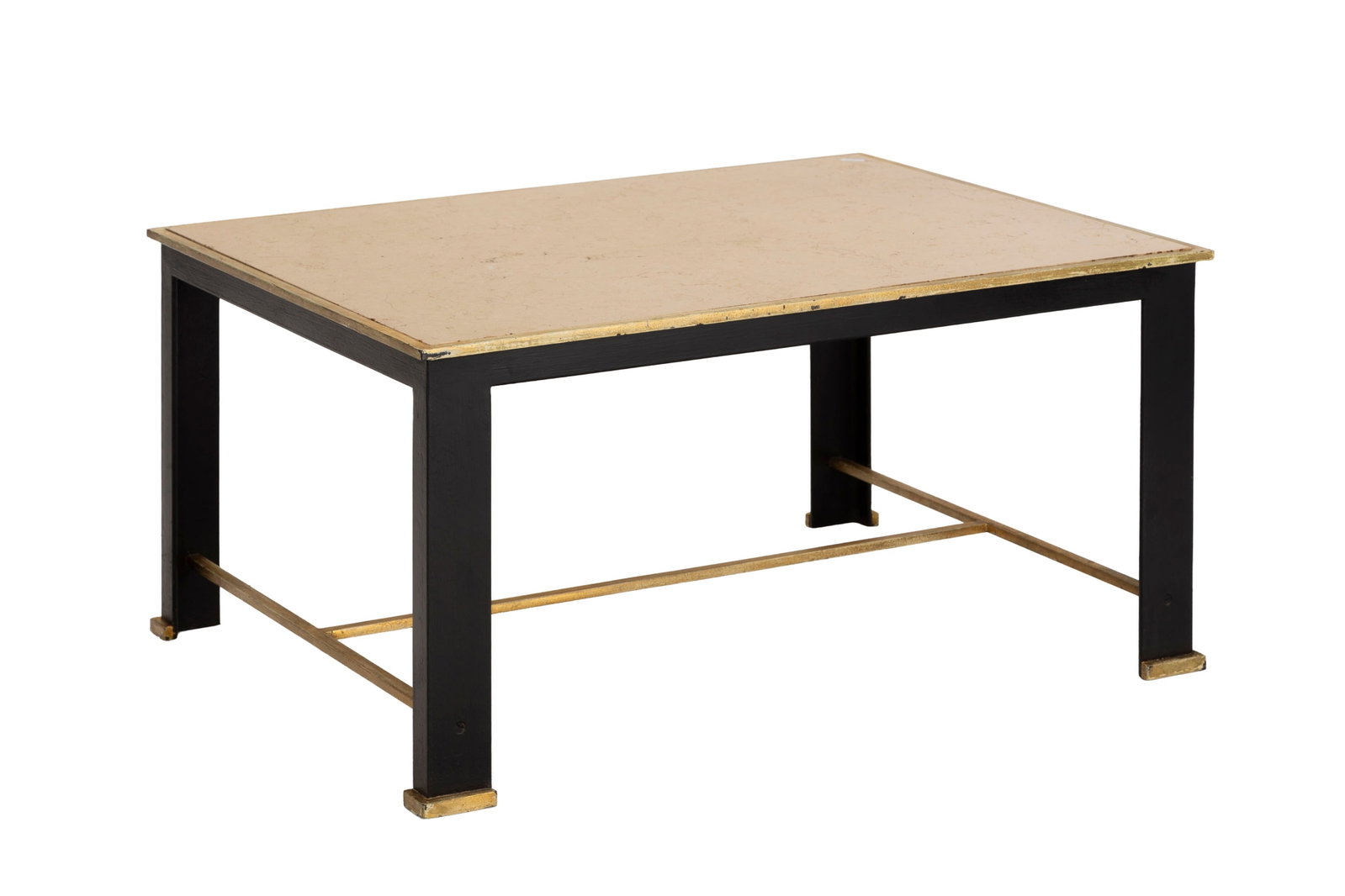 Table basse par Paul Dupré-Lafon (1900-1971), en bronze patiné et doré, plateau en pi (1 of 3)