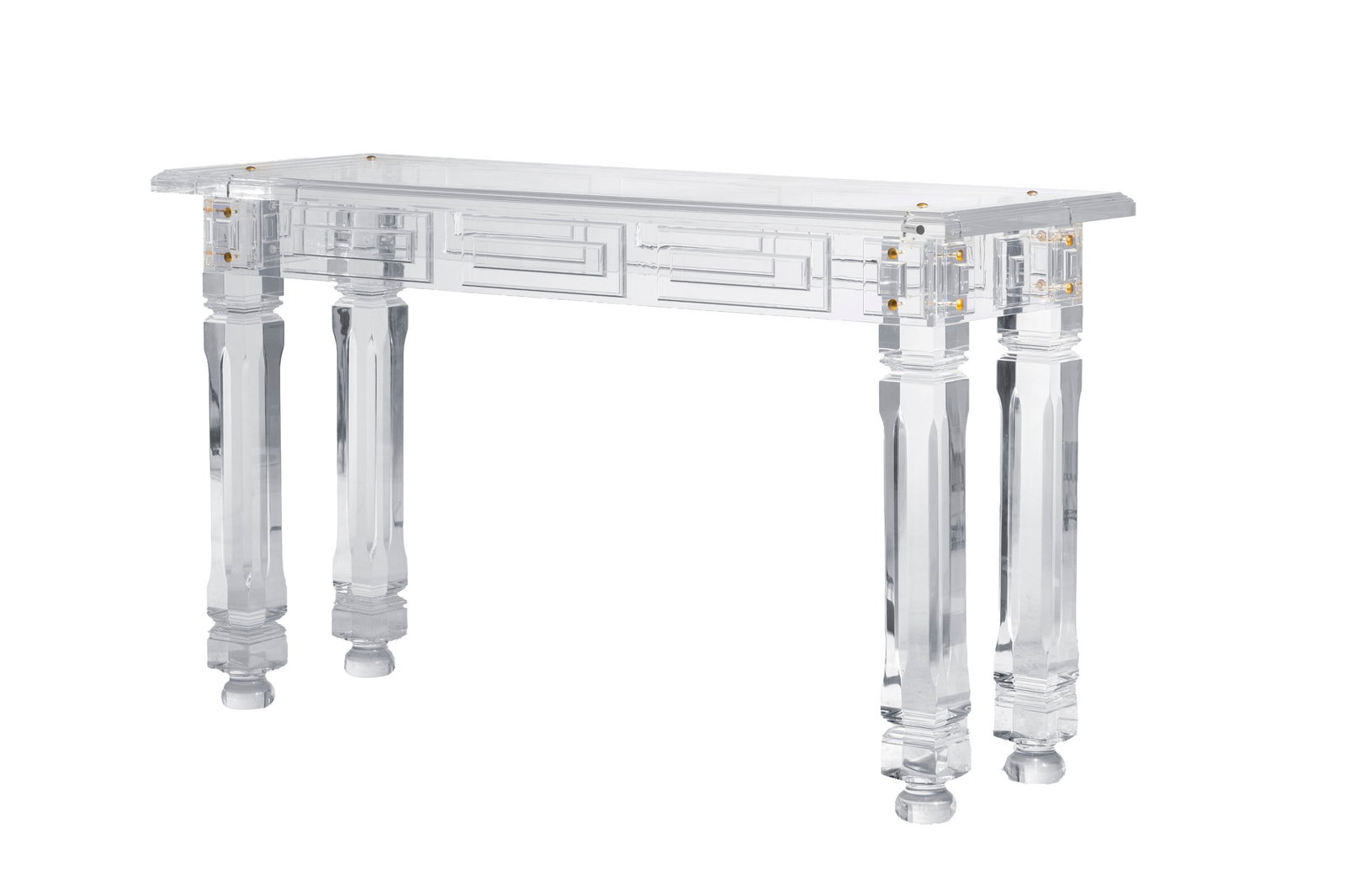 Console, XXIe s., en plexiglas, 76x131x46 cm: Console, XXIe s., en plexiglas, 76x131x46 cm Condition présence de rayures et marques