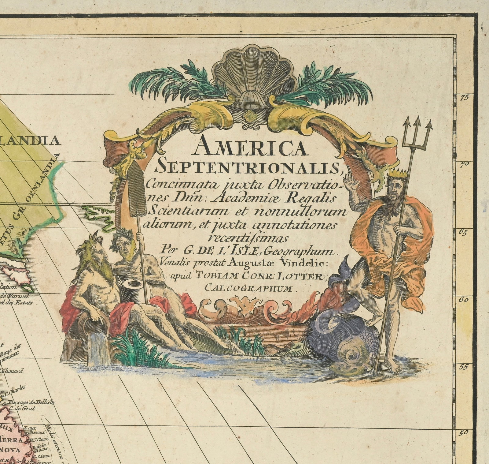 \[AMÉRIQUE\]. DE L'ISLE (Guillaume). America Septentrionalis. Venalis Prostat Auguste Vindelic  - 4