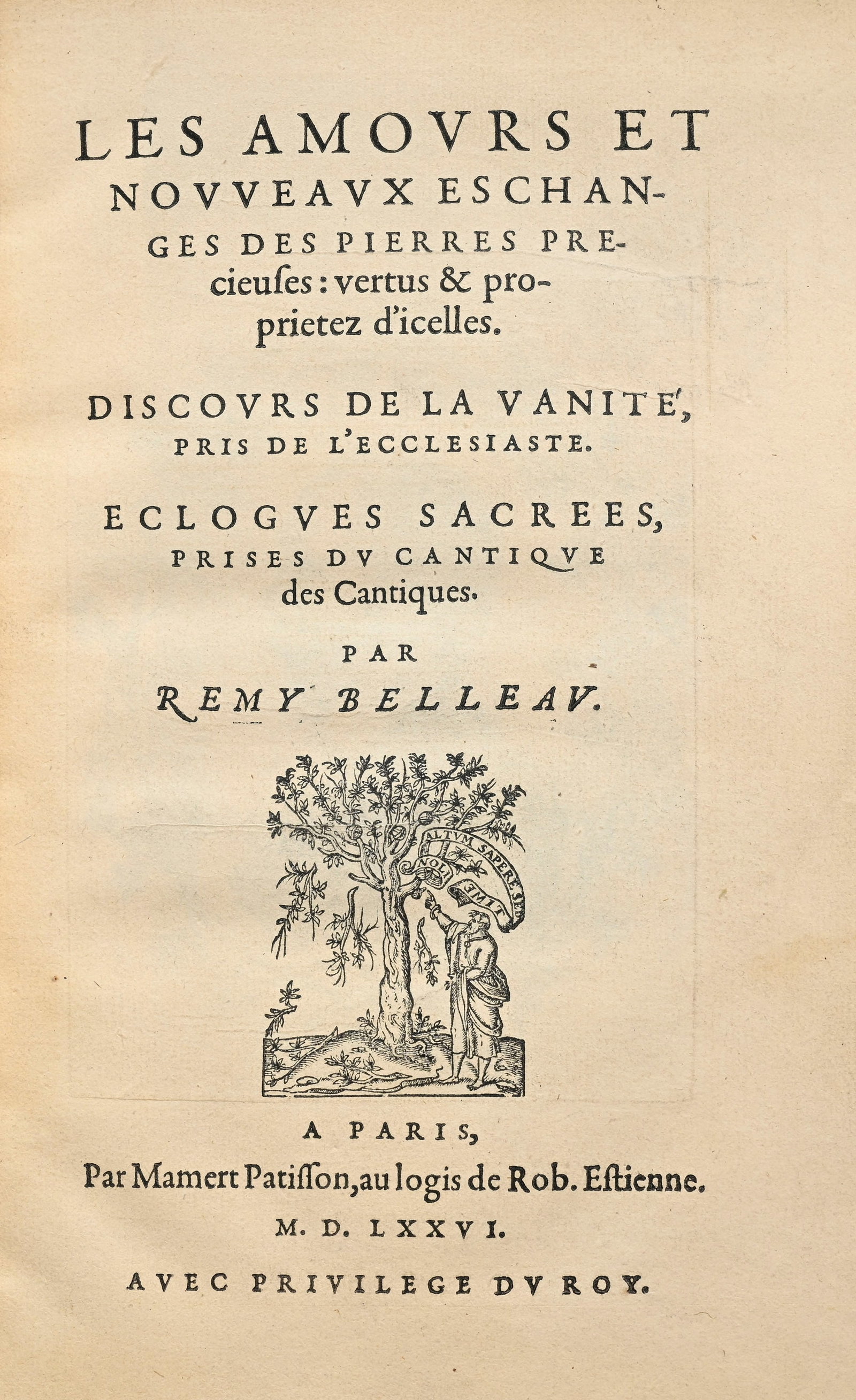 BELLEAU (Remy). les Amours et nouveaux eschanges des pierres précieuses: vertus & propriét - 2