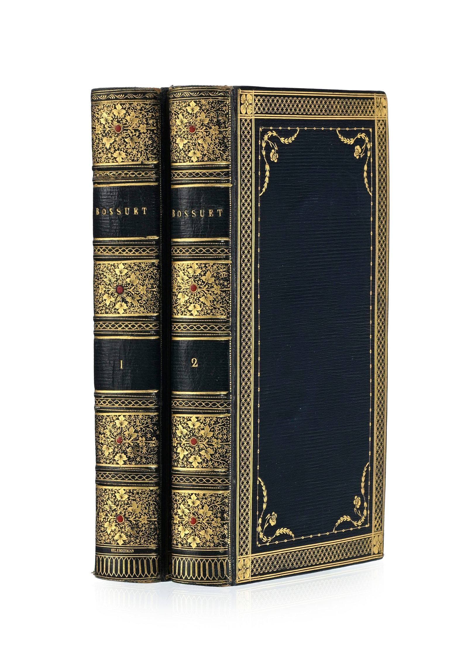 \[BOZERIAN\]. BOSSUET (Jacques-Bénigne). Discours sur l'histoire universelle... Paris, Didot l': [BOZERIAN]. BOSSUET (Jacques-Bénigne). Discours sur l'histoire universelle... Paris, Didot l'Aîné, 1786. 2 vol. in-8° reliés plein maroquin bleu nuit à grains longs, dos 