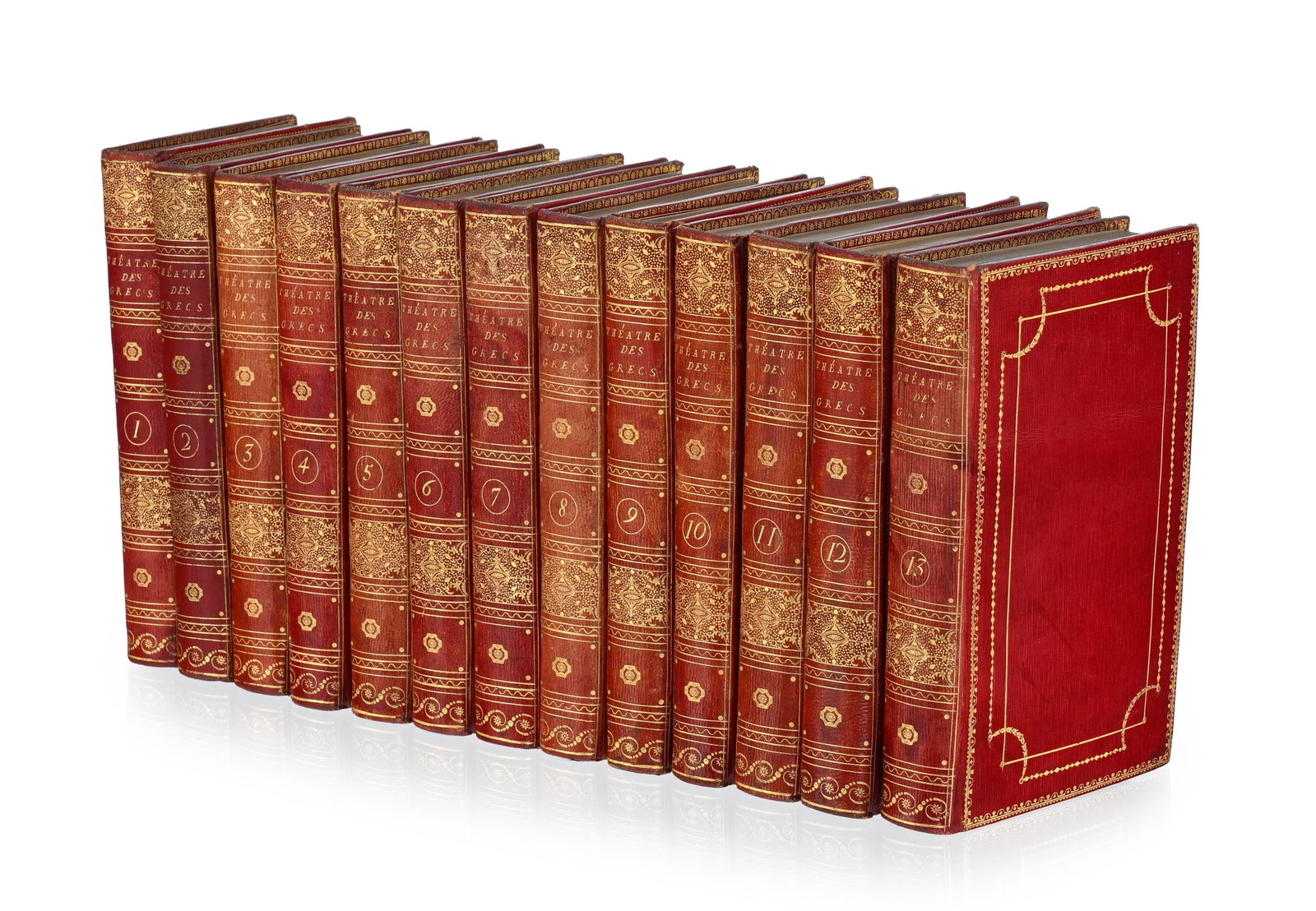 BRUMOY (Père Pierre). Théâtre des Grecs… Paris, Cussac, 1785-1789. 13 vol. gran (1 of 3)