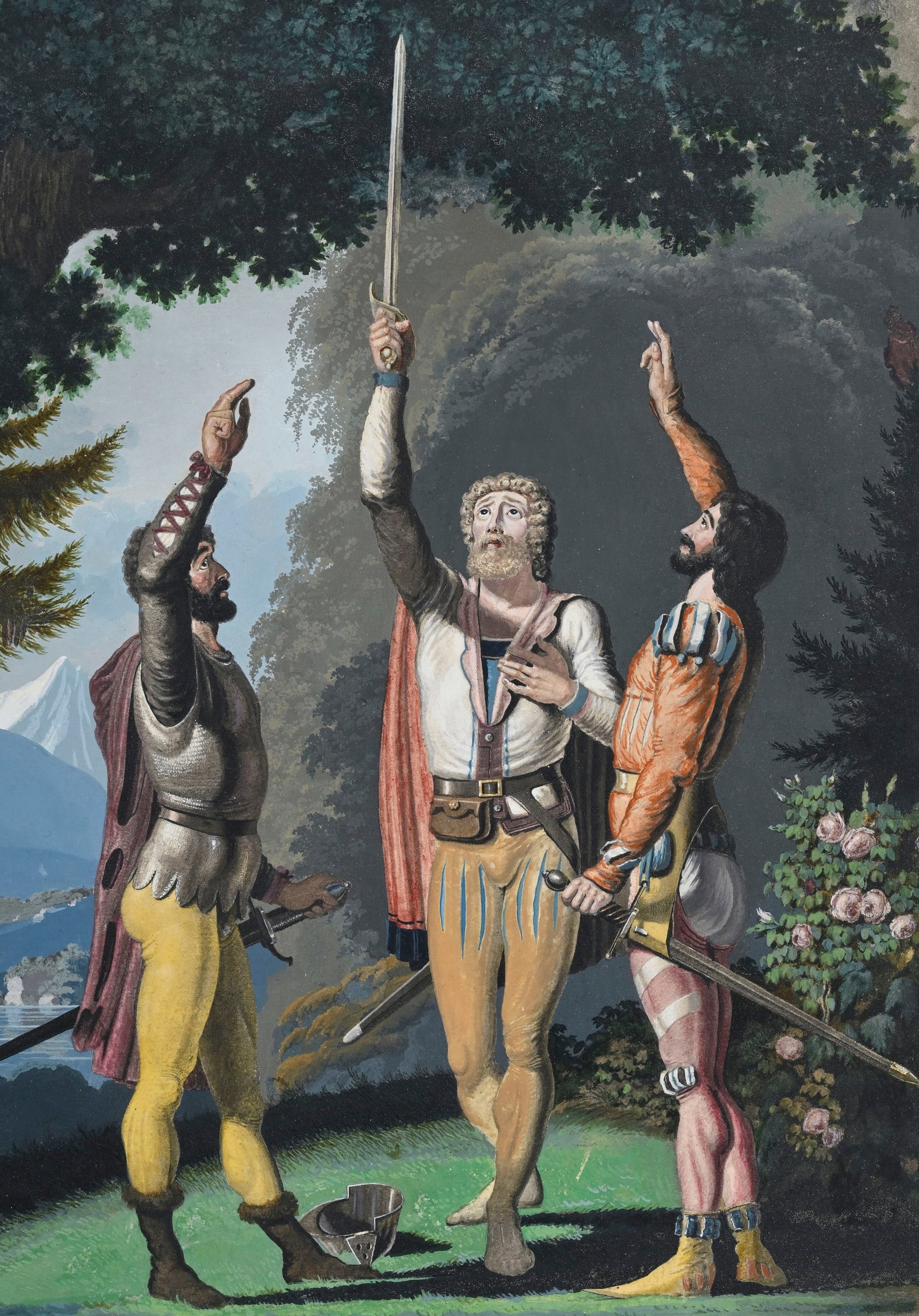 Henri Courvoisier-Voisin (1757-1830), d'après. Le Triumvirat helvétique, vers 1800, aquati - 3