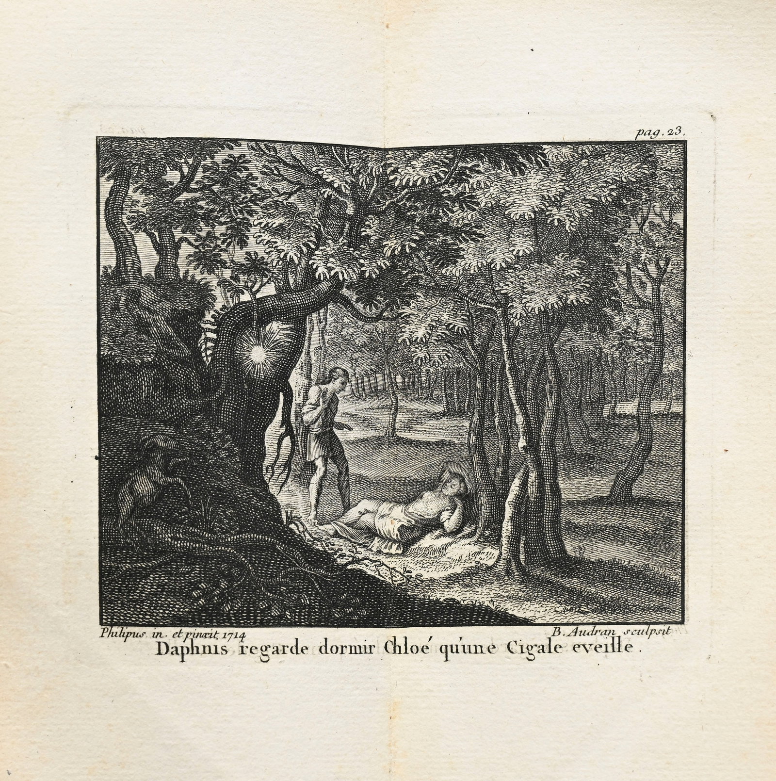 LONGUS. Les Amours pastorales de Daphnis et Chloé. S.l., s.n. \[Paris, Coustelier\], 1745. In-8 - 6
