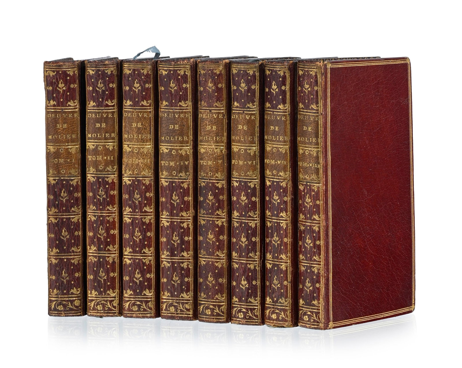 MOLIÈRE (Jean-Baptiste Poquelin dit). Œuvres de Molière. Paris, David, 1760. 8 vol. i (1 of 3)