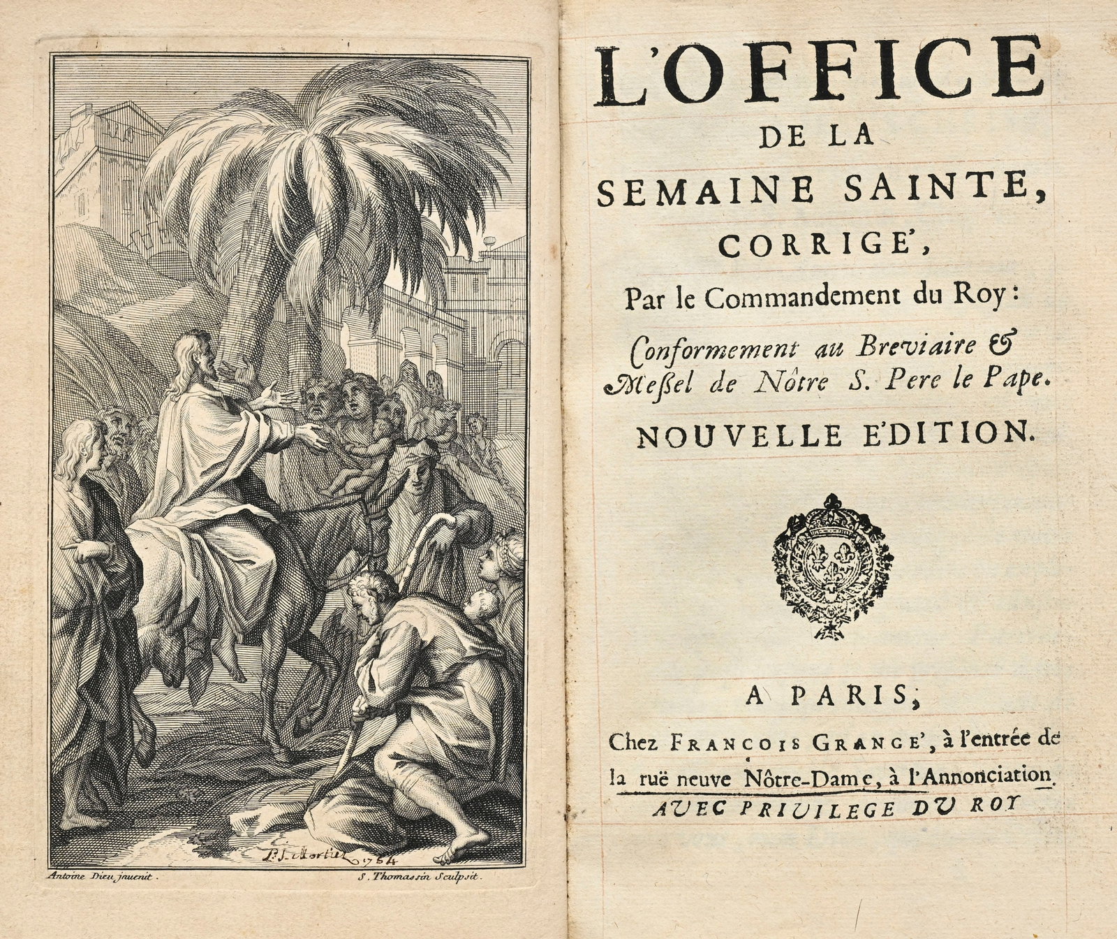 \[OFFICE\]. 3 ouvrages in-8° des XVIIe et XVIIIe s. en reliure d'époque aux plats orné - 5