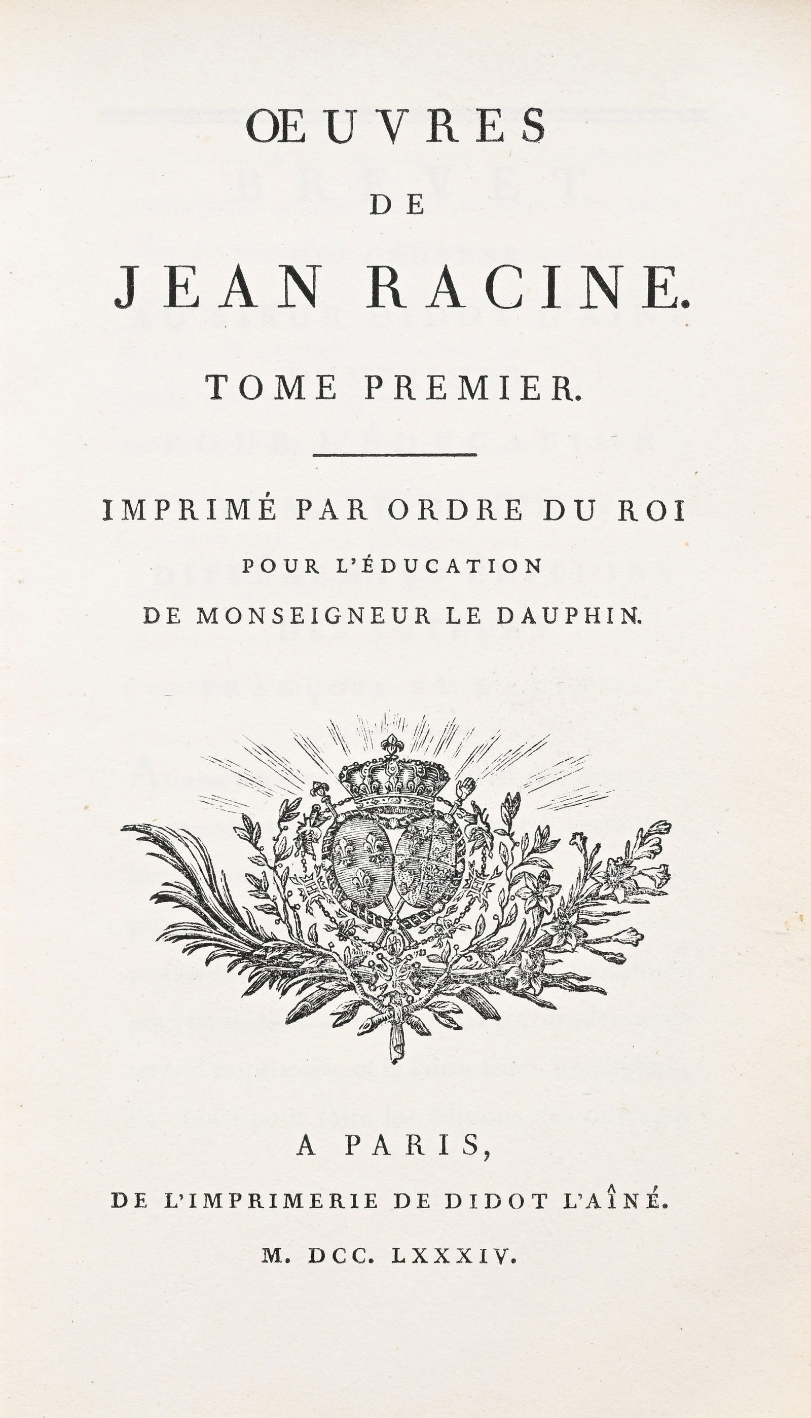 RACINE (Jean). Œuvres. Paris, Didot l'aîné, 1784. 3 vol. in-8° reliés plein - 3