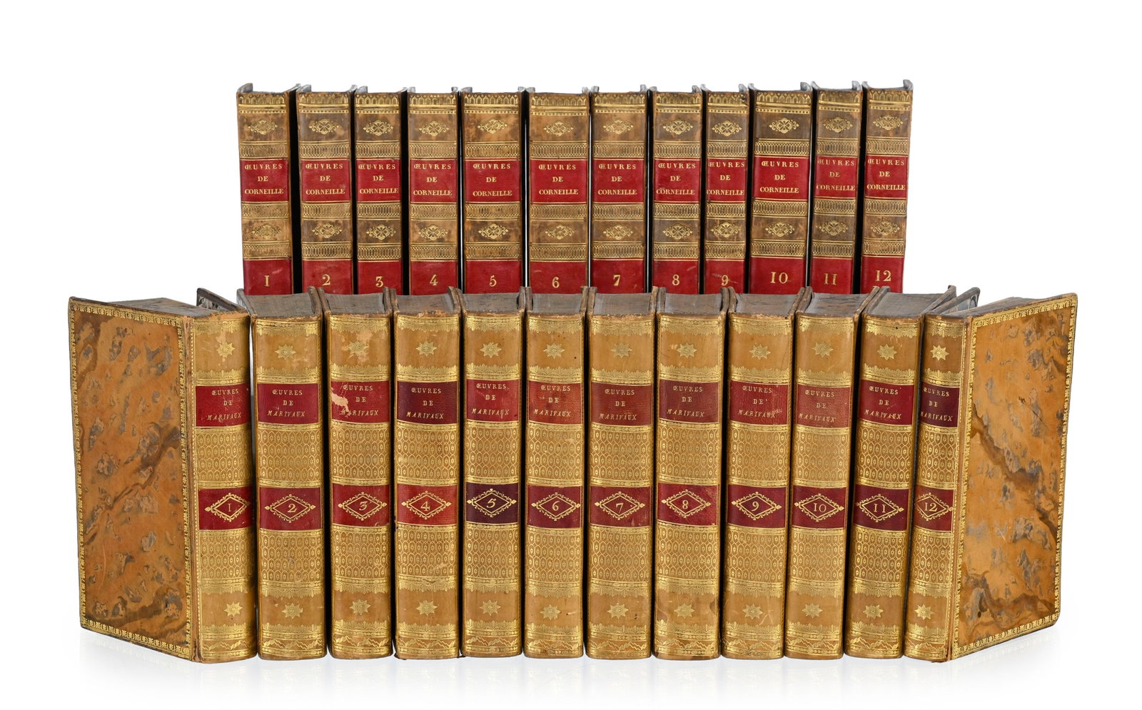 \[RELIURE\]. Ensemble de 2 ouv. de littérature française classique en 24 vol. in-8° r (1 of 1)