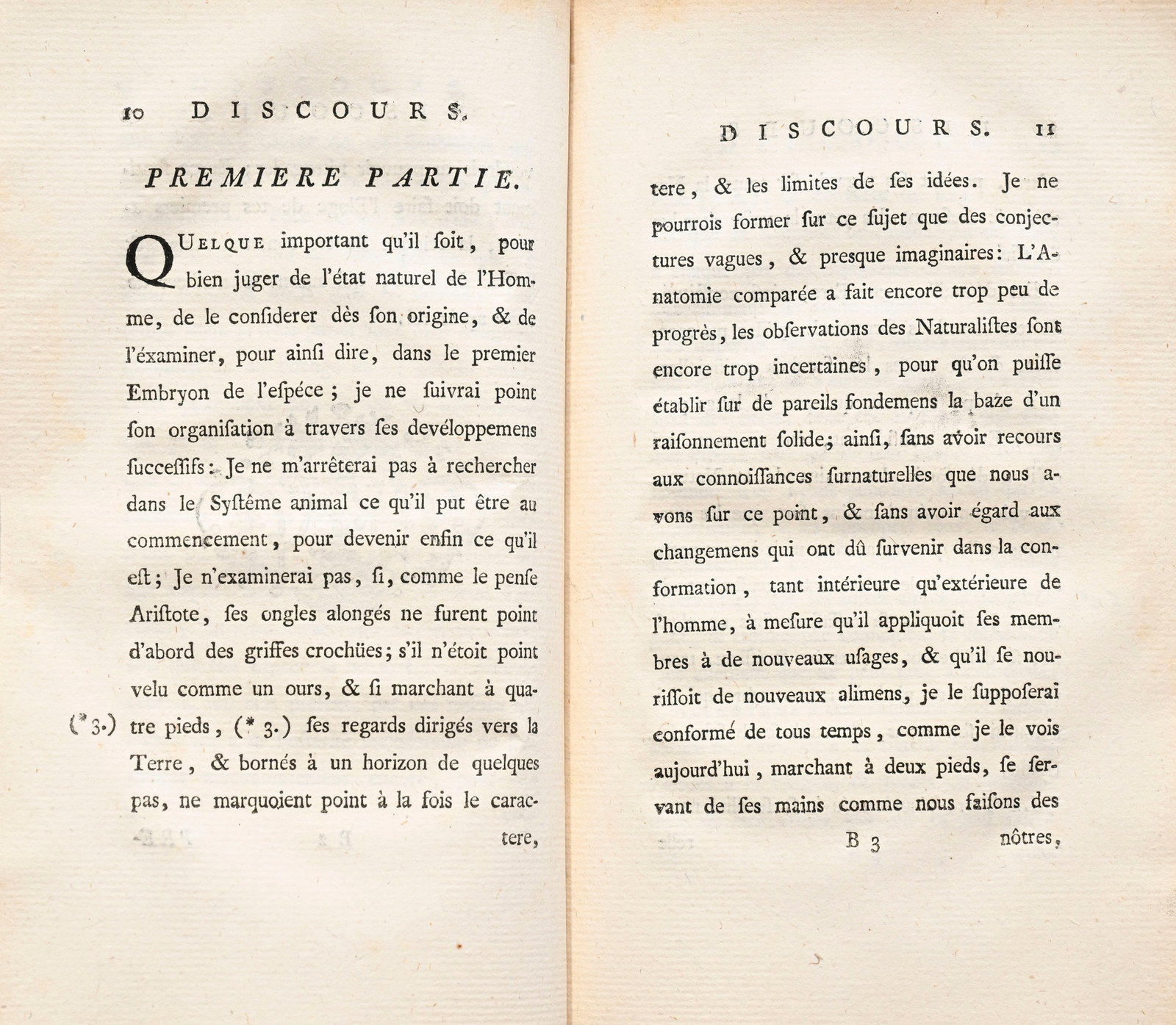 ROUSSEAU (Jean-Jacques). Discours sur l'origine et les fondemens de l'inégalité parmi les  - 2