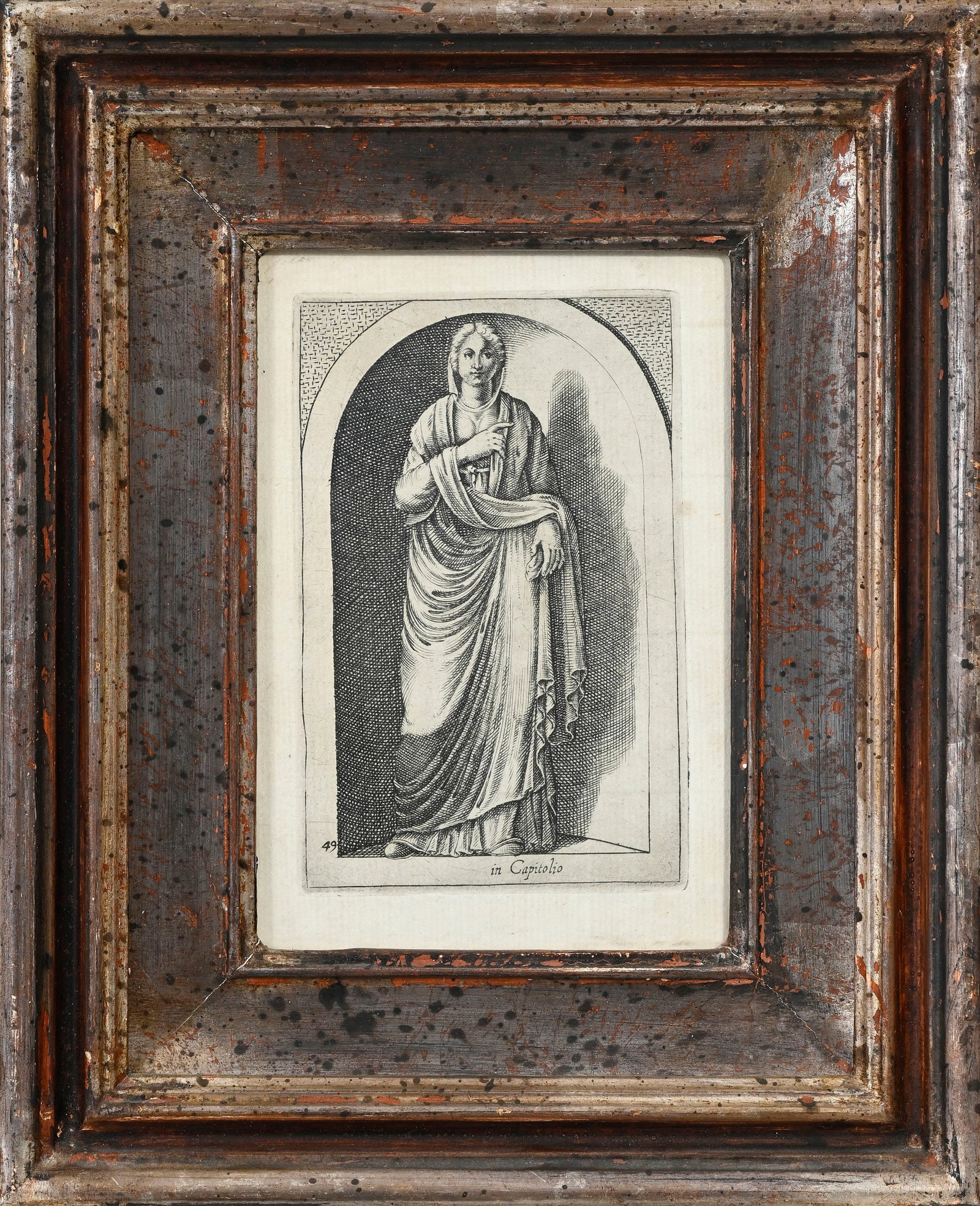 Philippe Thomassin (1562-1622), d'après, suite de 8 gravures de la série "Statues antiques - 16