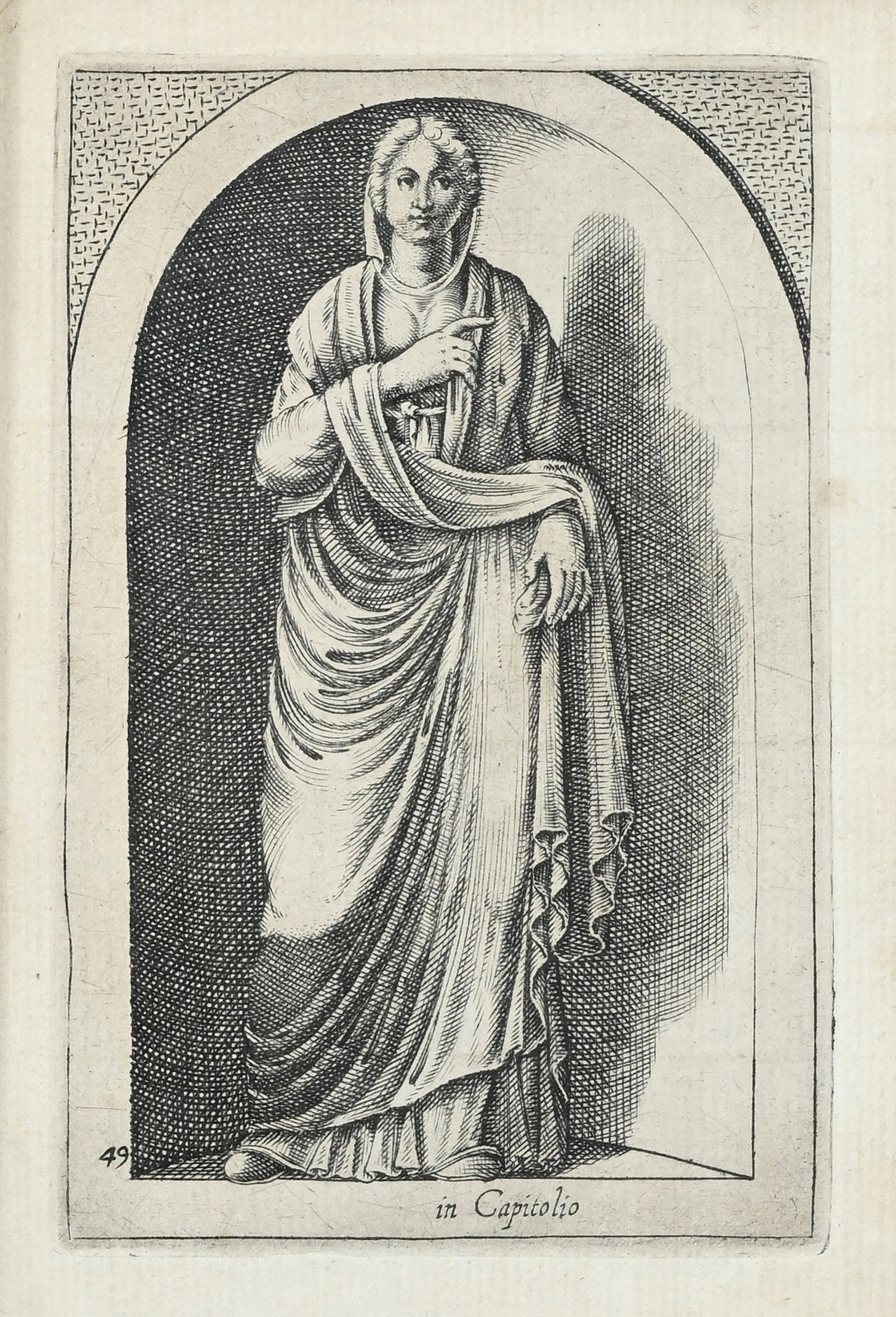 Philippe Thomassin (1562-1622), d'après, suite de 8 gravures de la série "Statues antiques - 8