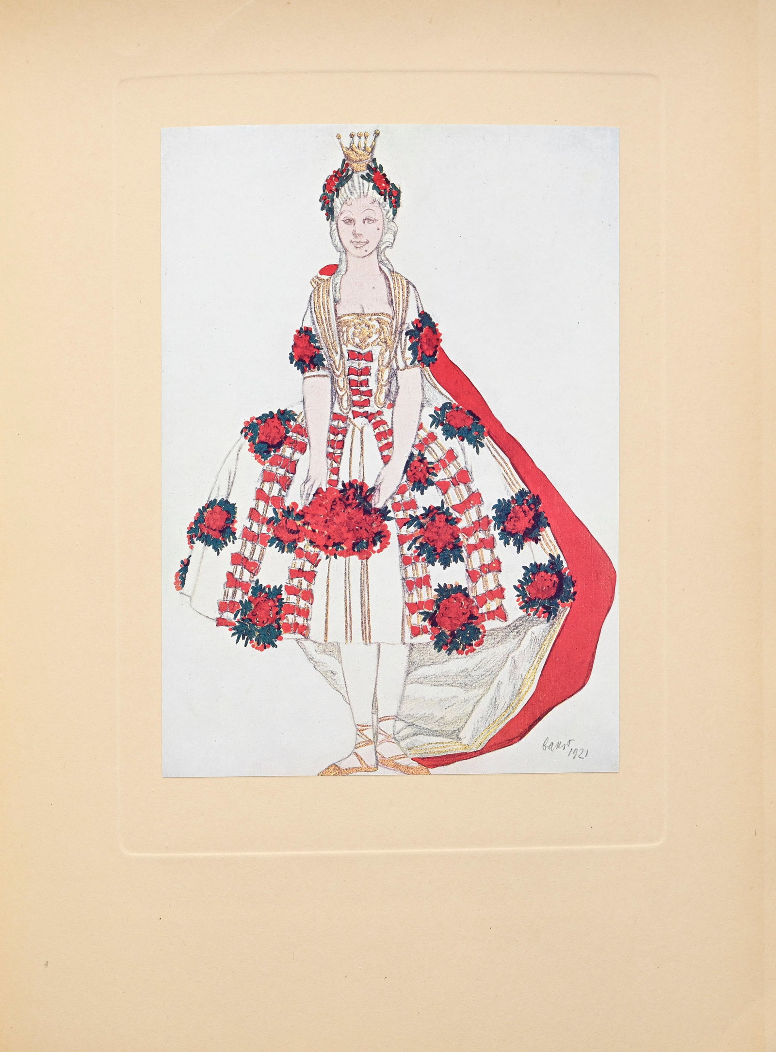 \[BAKST (Leon)\]. The designs of Leon Bakst for the Sleeping Princess. A ballet in five acts after P (1 of 6)
