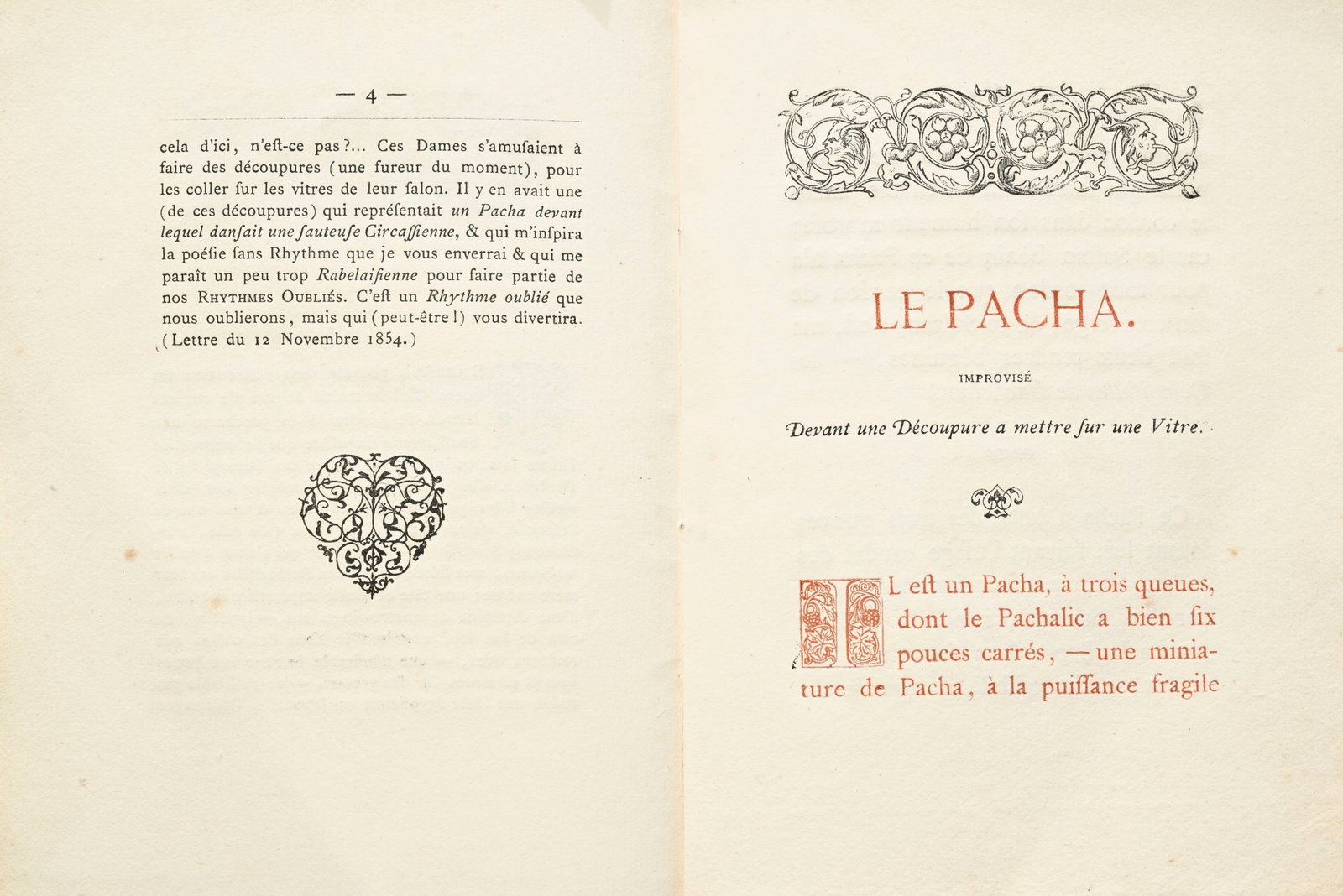 BARBEY D'AUREVILLY (Jules-Amédée). Le Pacha Rhythme oublié. Caen, Le Blanc-Hardel, 18 - 4