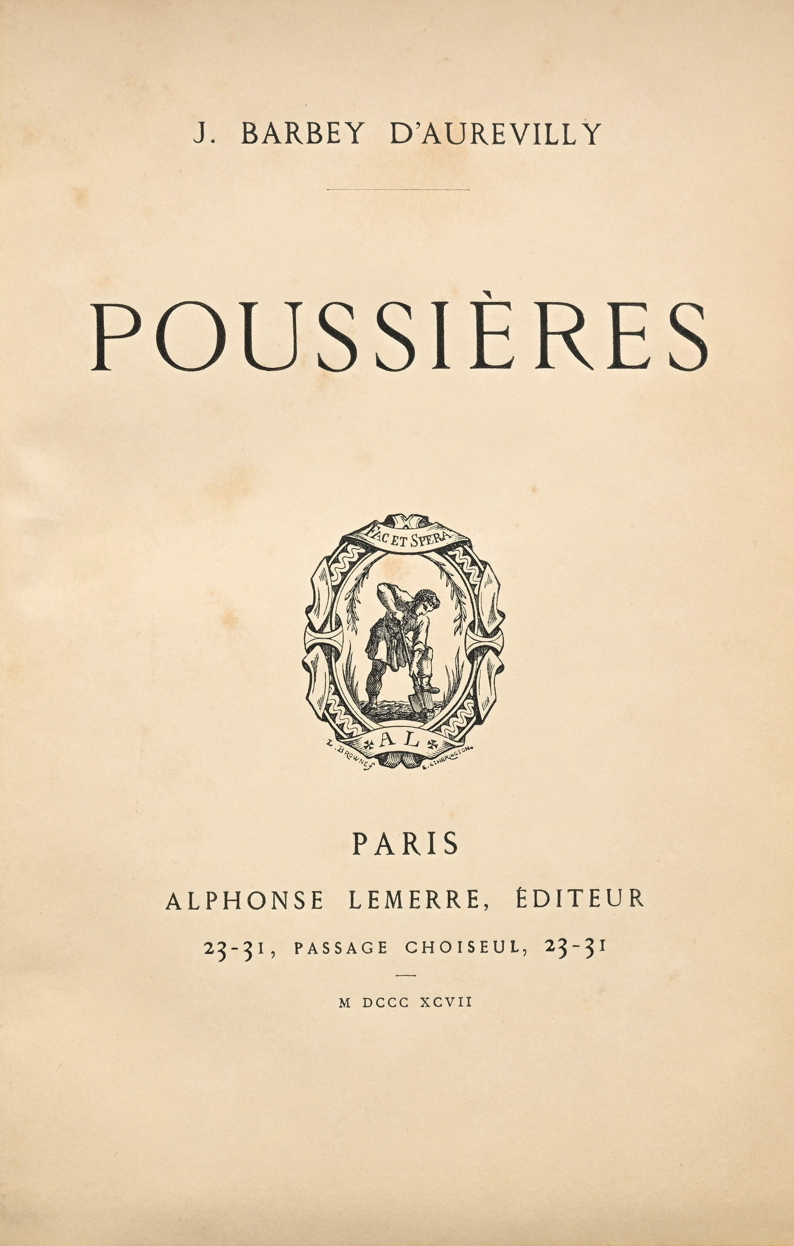 BARBEY D'AUREVILLY (Jules-Amédée) . Ensemble de 3 ouvrages en édition originale :  - 5