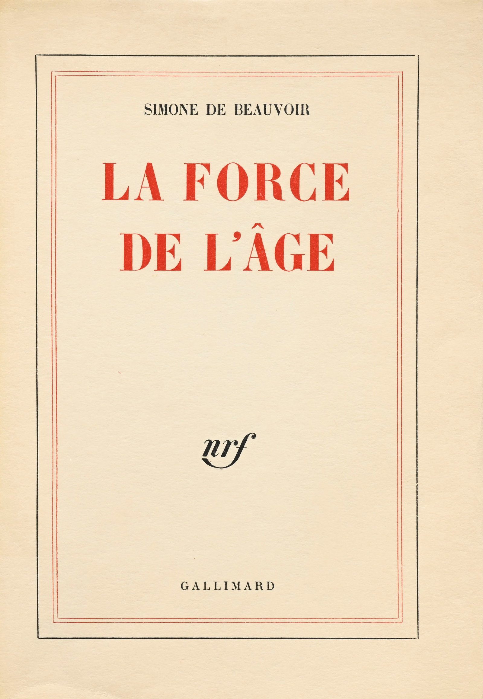 BEAUVOIR (Simone de). 2 ouvrages en édition originale sur grand papier, numérotés:  - 2