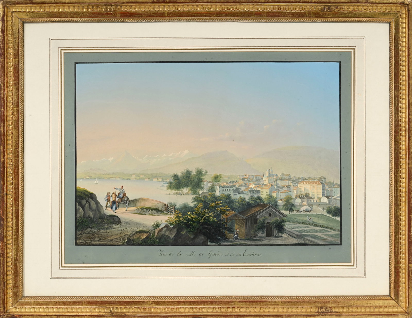Johann Ludwig Bleuler (1792-1850), attribué à, "Vue de la ville de Genève et de ses e - 2