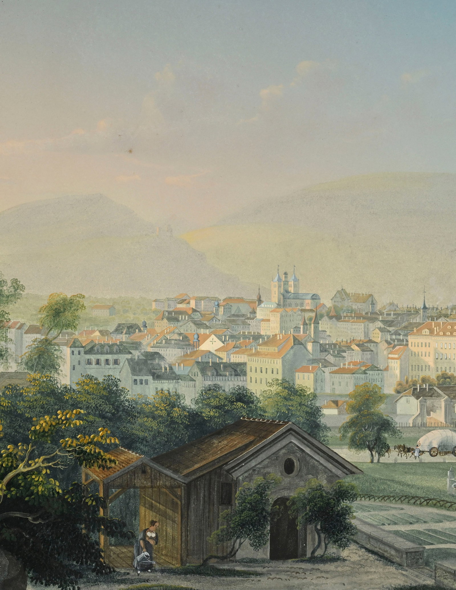 Johann Ludwig Bleuler (1792-1850), attribué à, "Vue de la ville de Genève et de ses e - 3