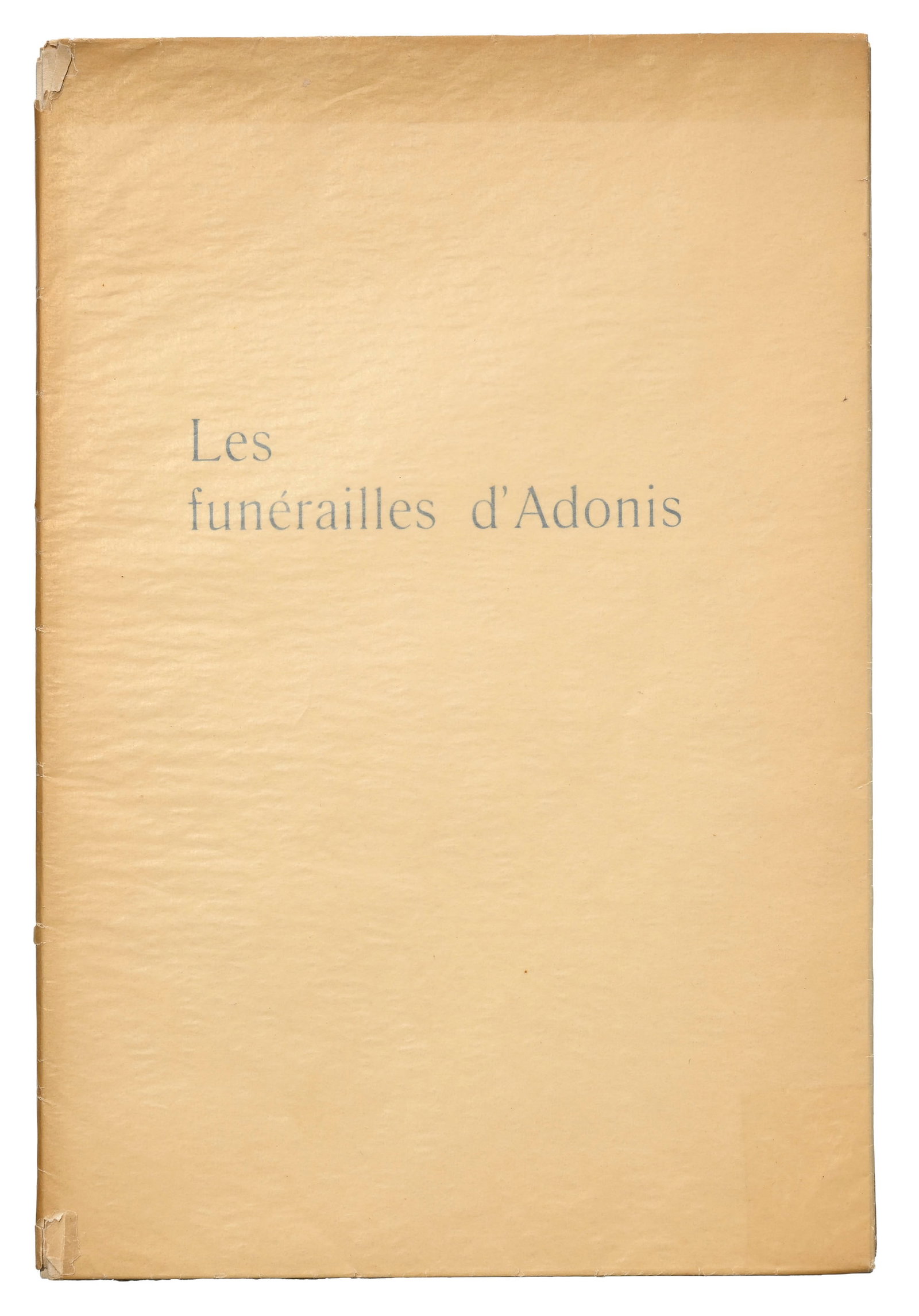 DARAGNES - JOUHANDEAU (Marcel). Les Funérailles d'Adonis. Paris, L'Originale, 1948. In-8°, - 10