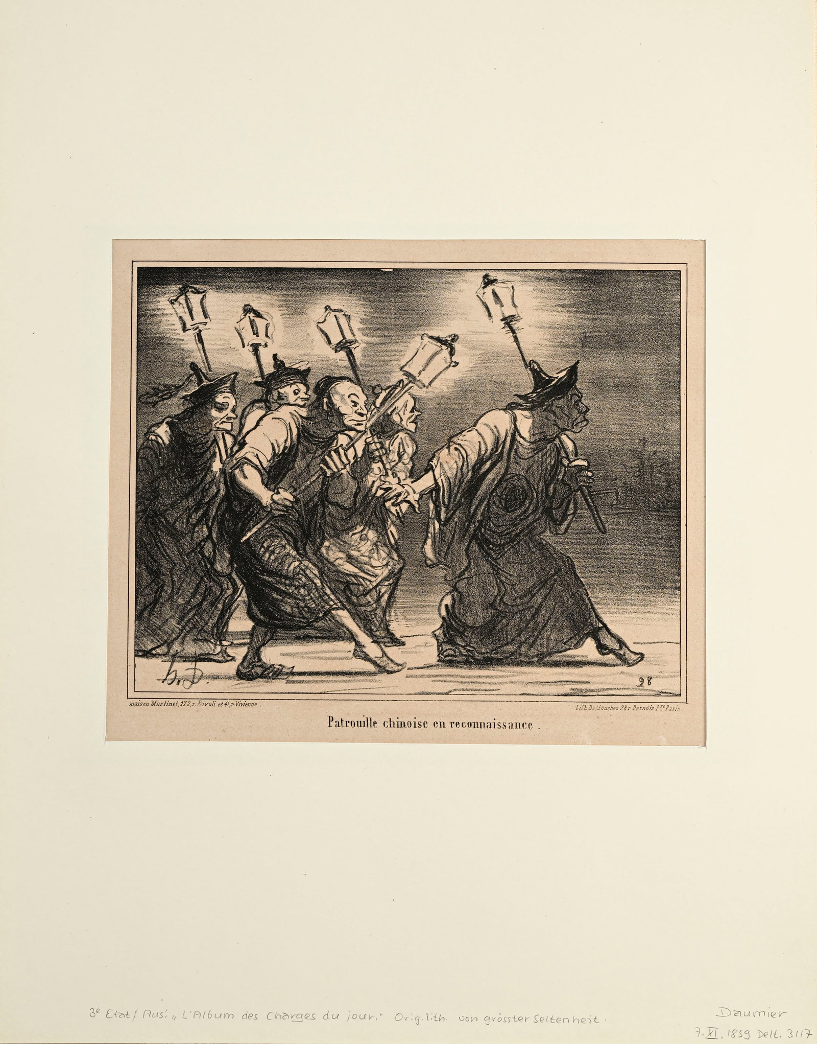 DAUMIER (Honoré). Album des Charges du Jour. Paris, Chiavari and Martinet, \[1859\]... 25 litho - 3