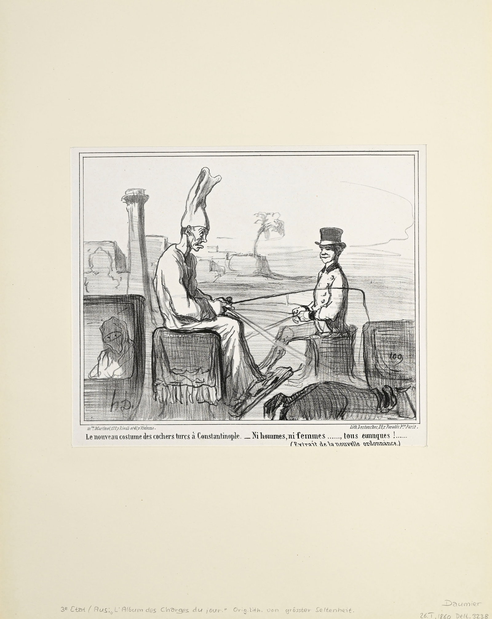 DAUMIER (Honoré). Album des Charges du Jour. Paris, Chiavari and Martinet, \[1859\]... 25 litho - 6