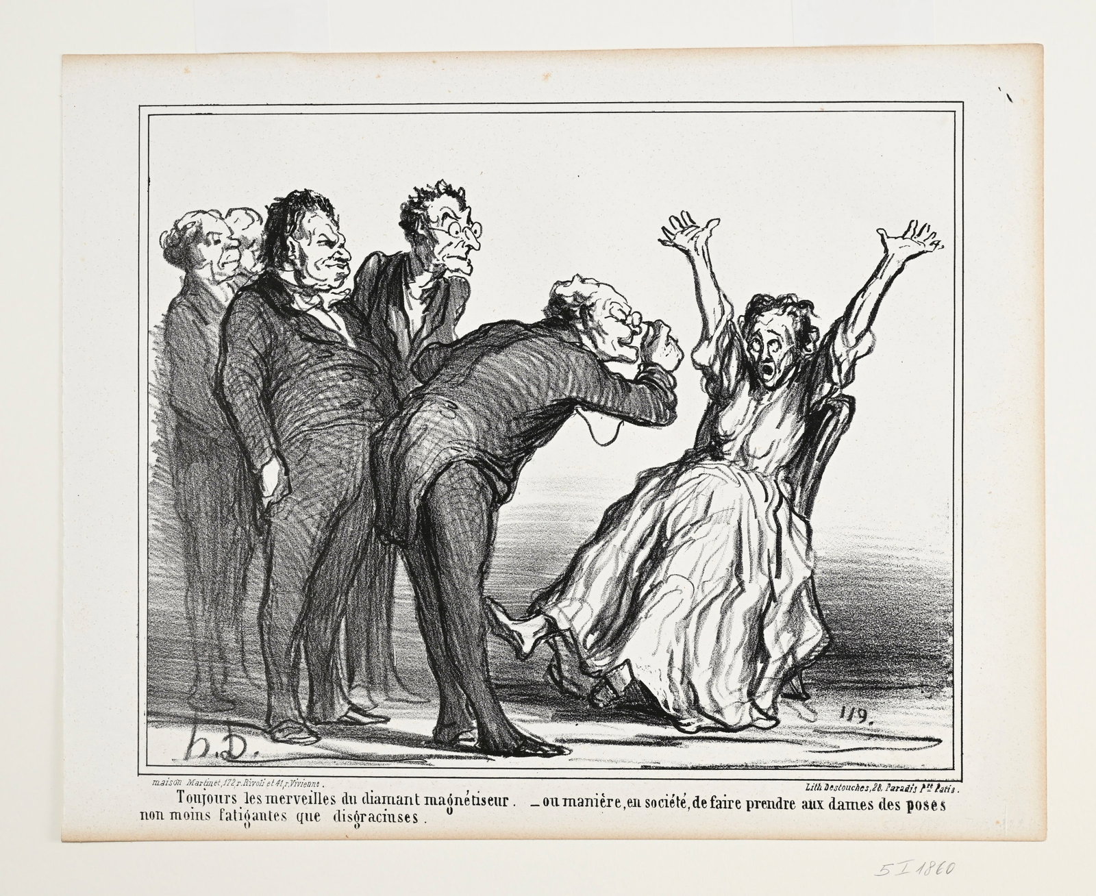 DAUMIER (Honoré). Album des Charges du Jour. Paris, Chiavari and Martinet, \[1859\]... 25 litho - 8