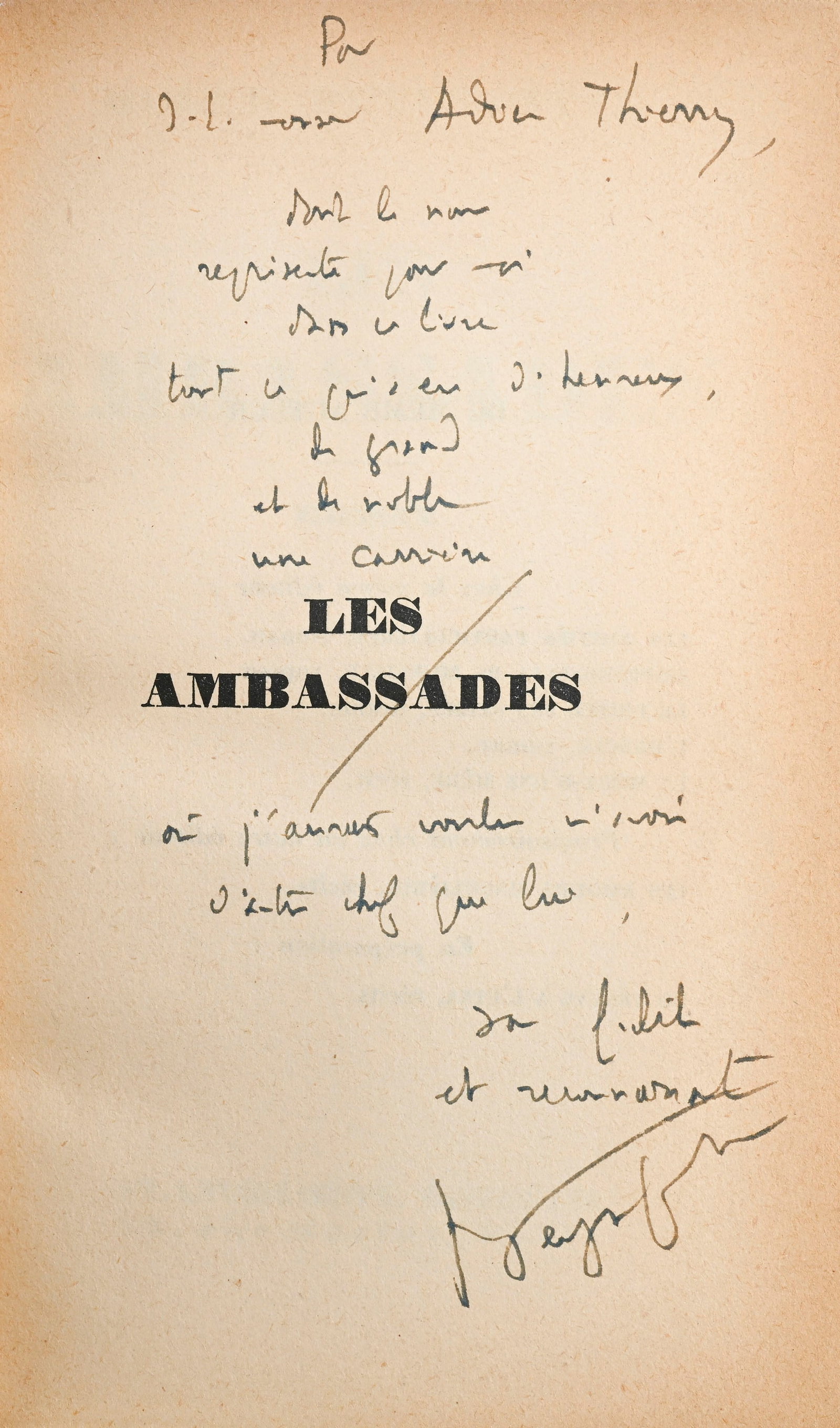 \[DÉDICACE\]. Ensemble de 16 vol. avec envois autographes des auteurs: \- Benoit (Pierre). Vil - 7
