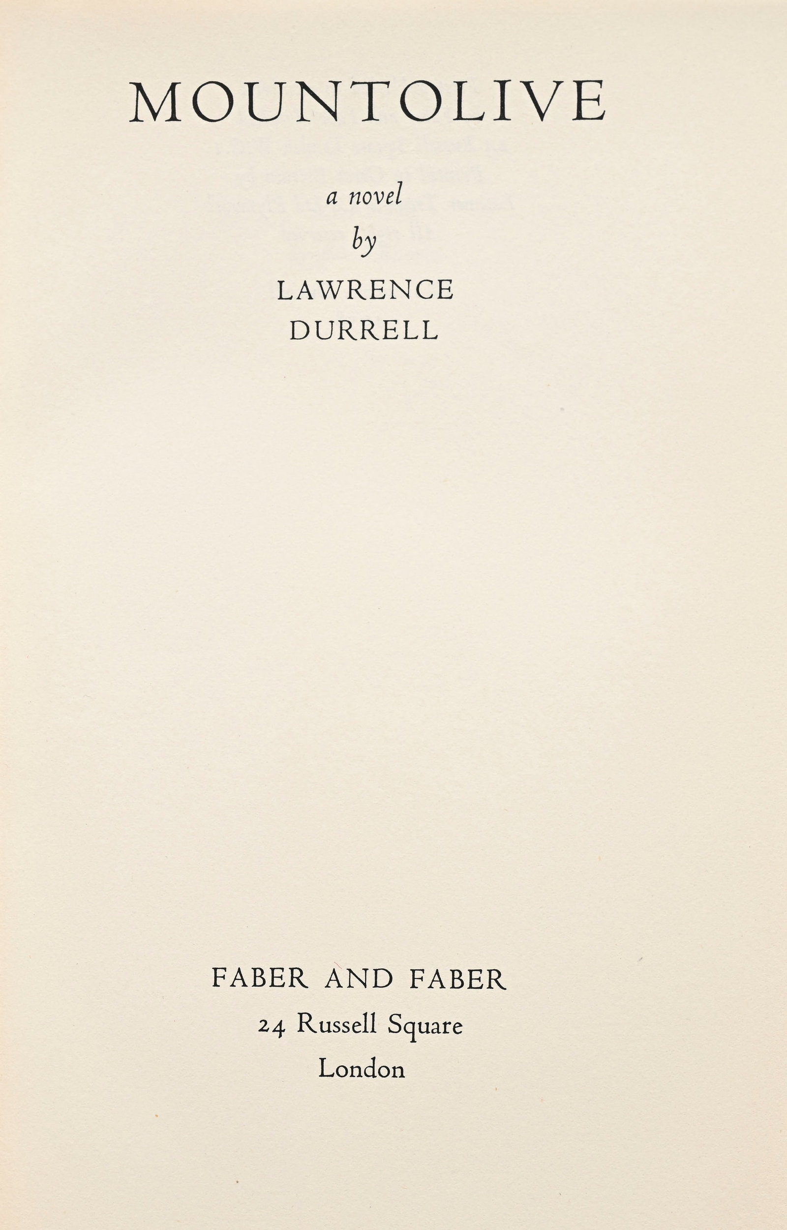 DURRELL (Lawrence). "The Alexandria Quartet". London: Faber & Faber, 1957-1960. 4 vol. in-8° re - 3