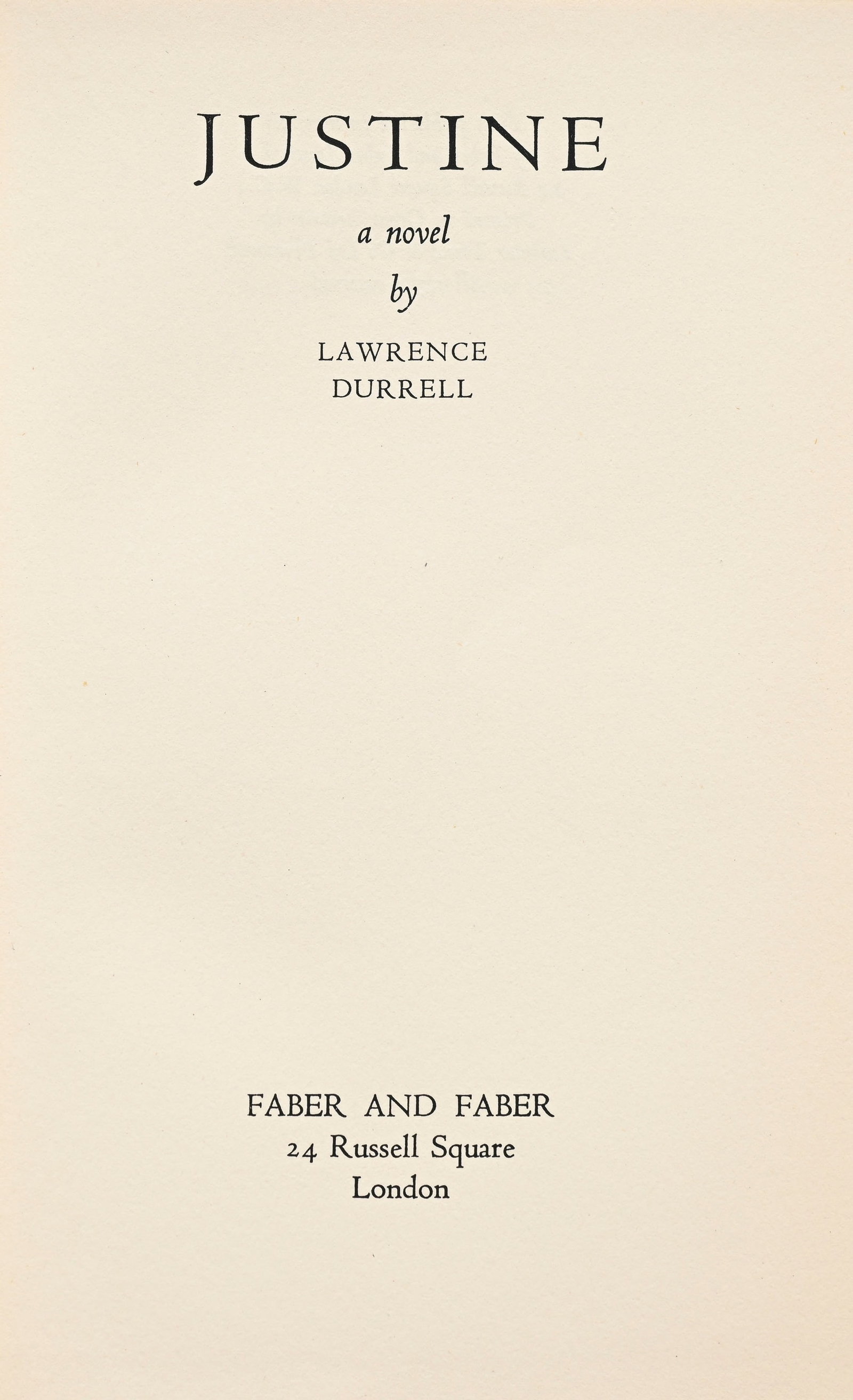 DURRELL (Lawrence). "The Alexandria Quartet". London: Faber & Faber, 1957-1960. 4 vol. in-8° re - 4