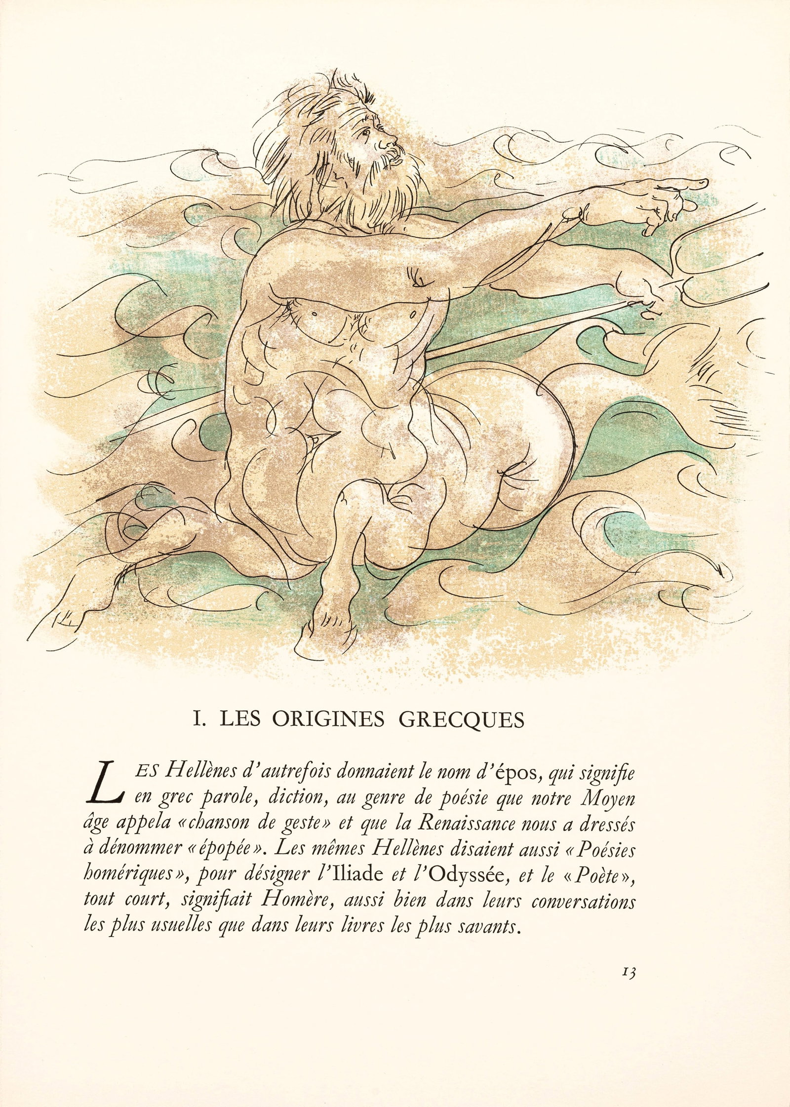 ERNI (Hans) - HOMÈRE. Odyssée. Lausanne, André Godin, 1957. 3 vol. in-folio en ff., c - 4