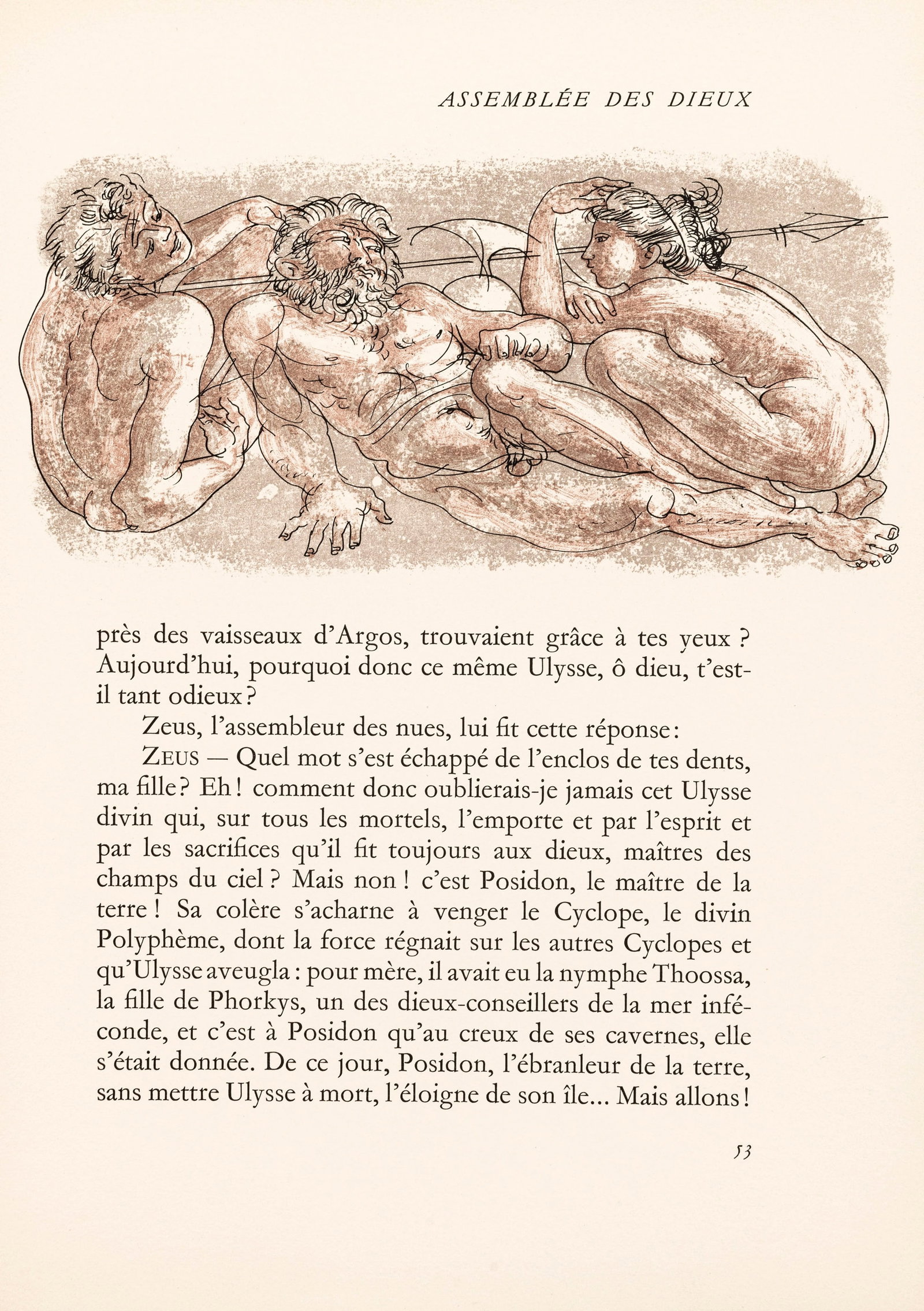 ERNI (Hans) - HOMÈRE. Odyssée. Lausanne, André Godin, 1957. 3 vol. in-folio en ff., c - 5