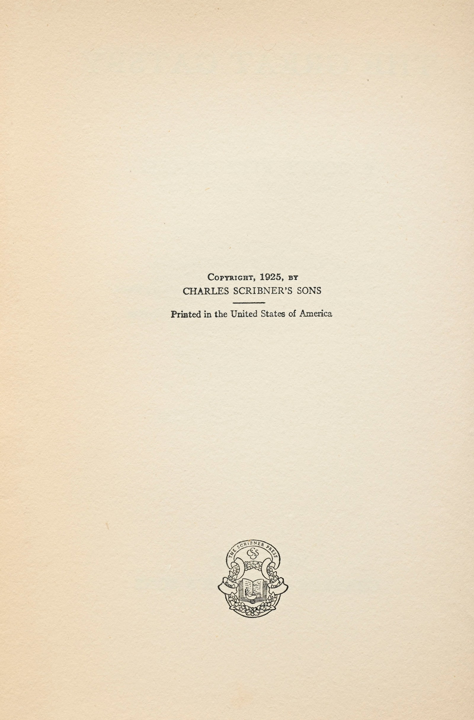 FITZGERALD (F. Scott). The Great Gatsby. New York, Charles Scribner’s Sons, 1925. In-8° r - 4