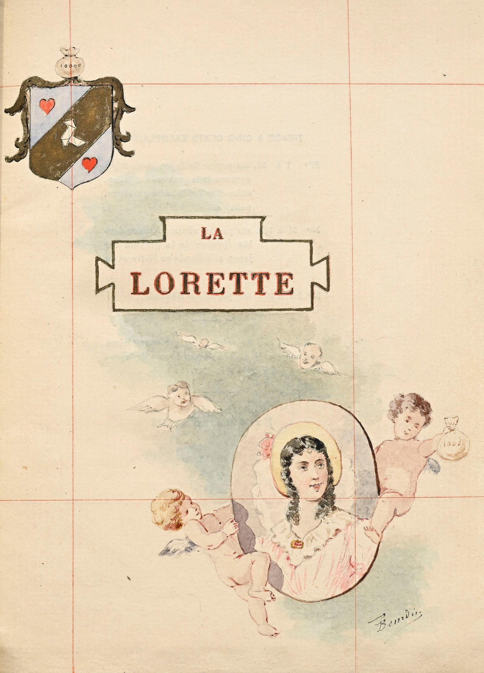 GONCOURT (Edmond & Jules de). La Lorette. Paris, Charpentier, 1883. In-16 relié plein maroquin : GONCOURT (Edmond & Jules de). La Lorette. Paris, Charpentier, 1883. In-16 relié plein maroquin rouge, dos à nerfs orné et doré, riche encadrement doré des plats, petits fers &